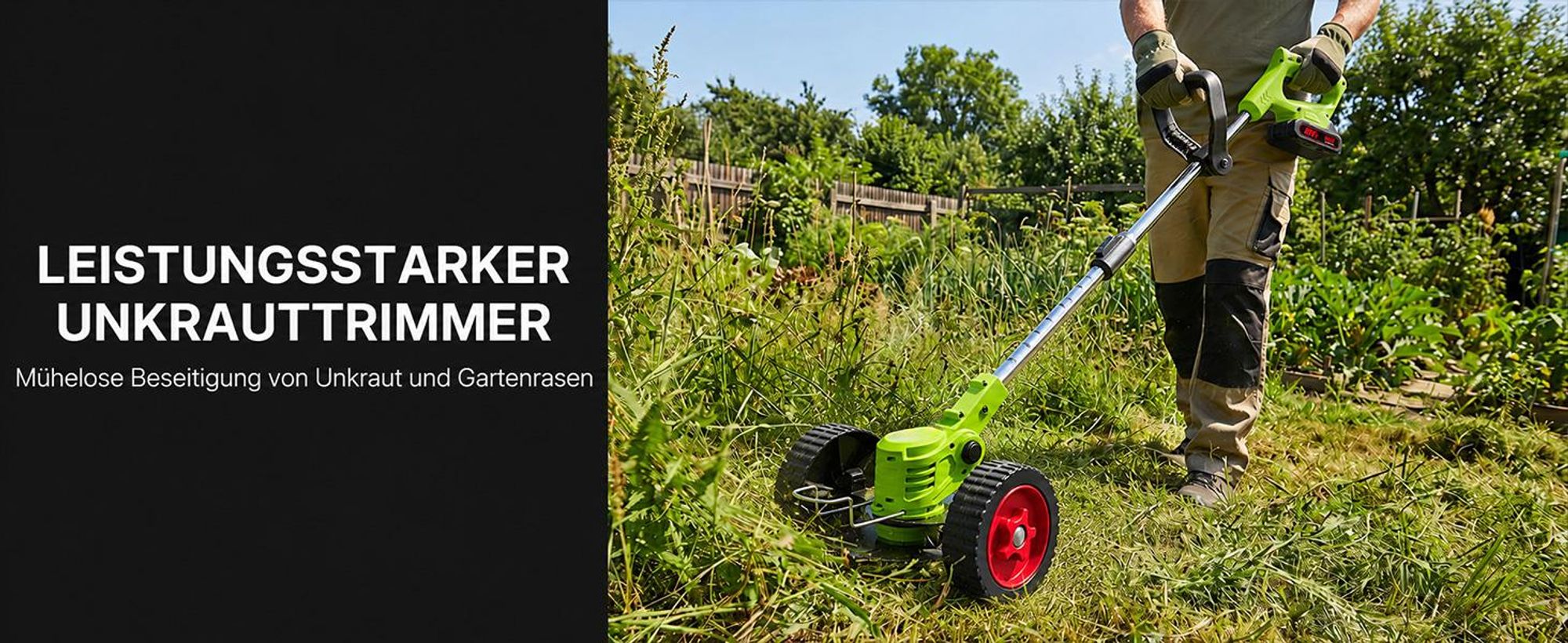 Akku-Trimmer, 500W Rasentrimmer, Elektro-Freischneider (22tlg.) Rasenkantenschneider Freischneider 8 in 1 mit Akku