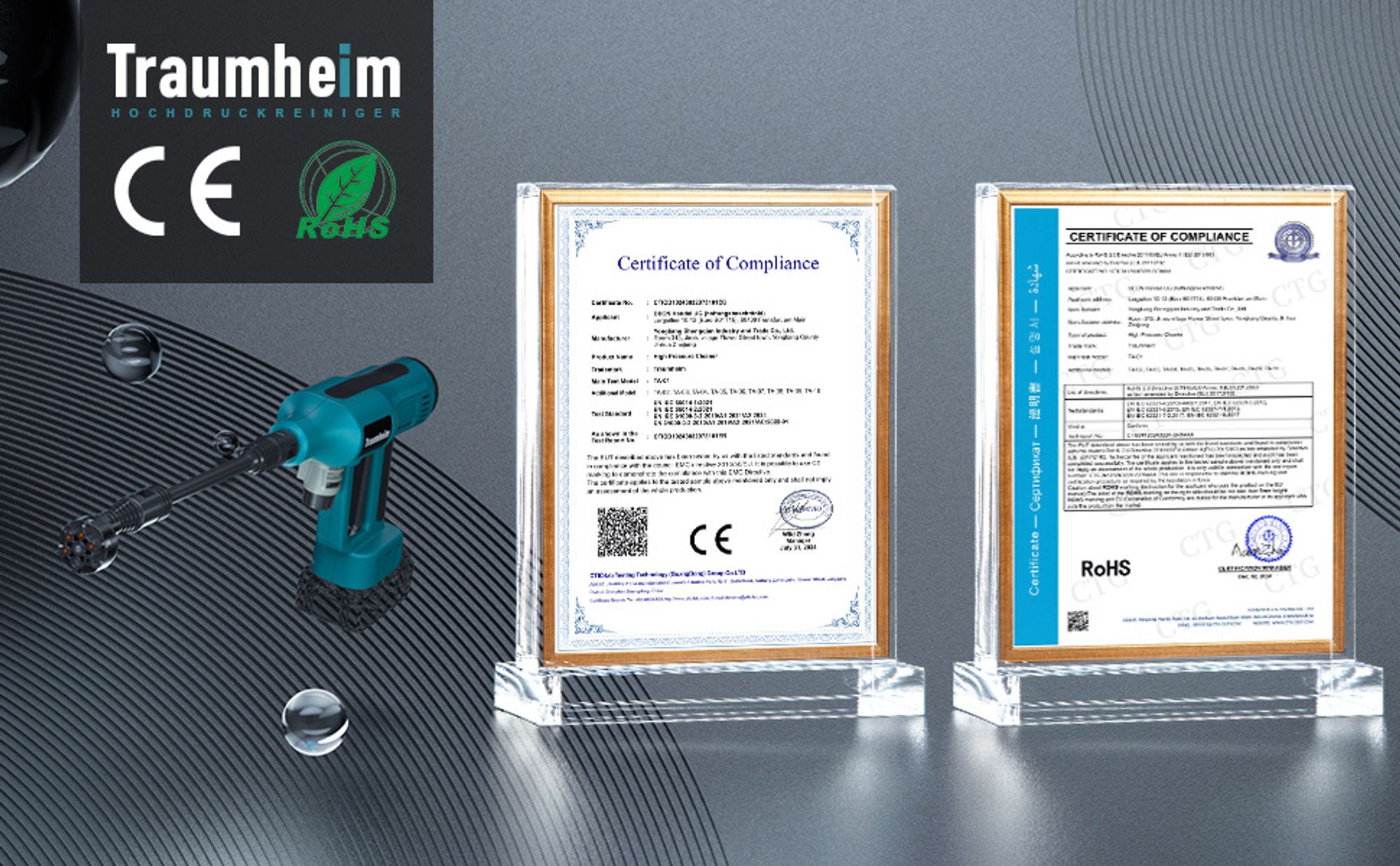440W Hochdruckreinigerpistole für Makita 18V Akku (ohne Akku) mit Verlängerungsstange & 6-in-1 Düse, 5m schlauch - Für Auto, Haus und Garten