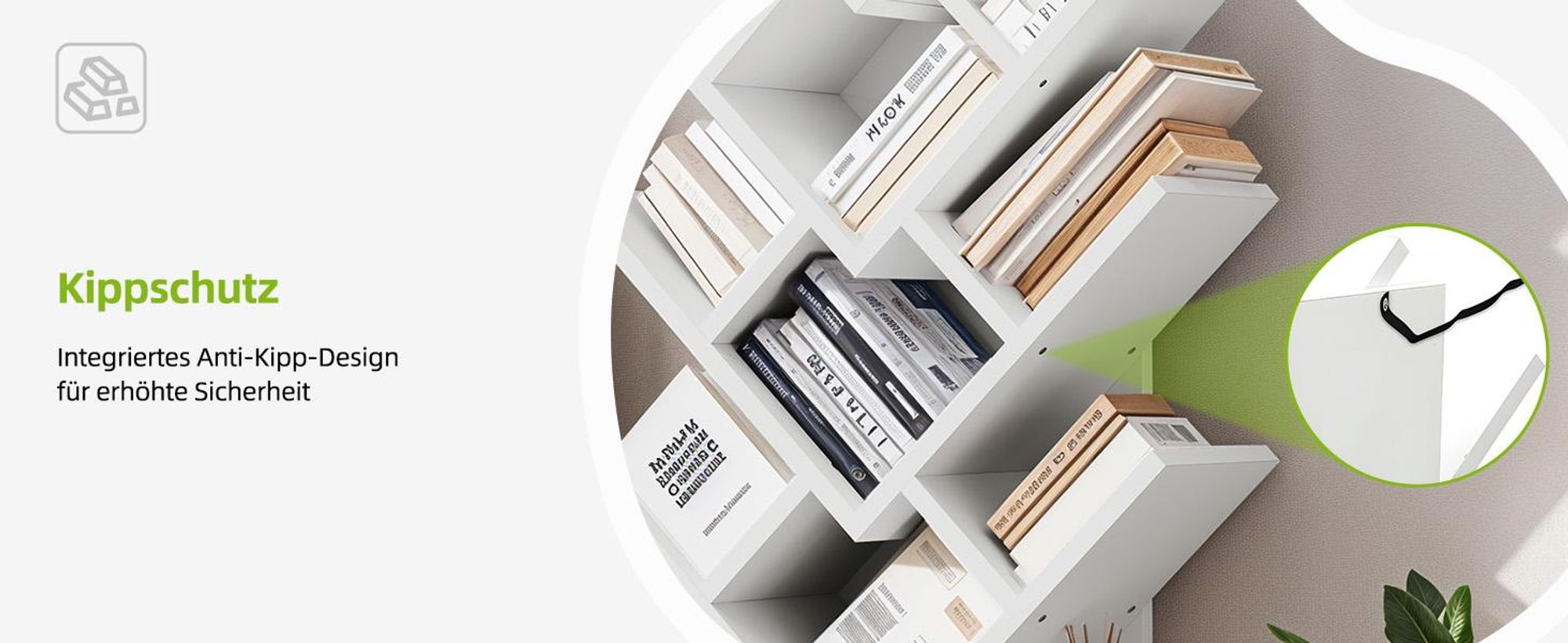 YITAHOME Bücherregal, Boden Stehendes Bücherregal mit Schubladen, Lagerregal für Wohnzimmer, 101 × 22 × 57 cm