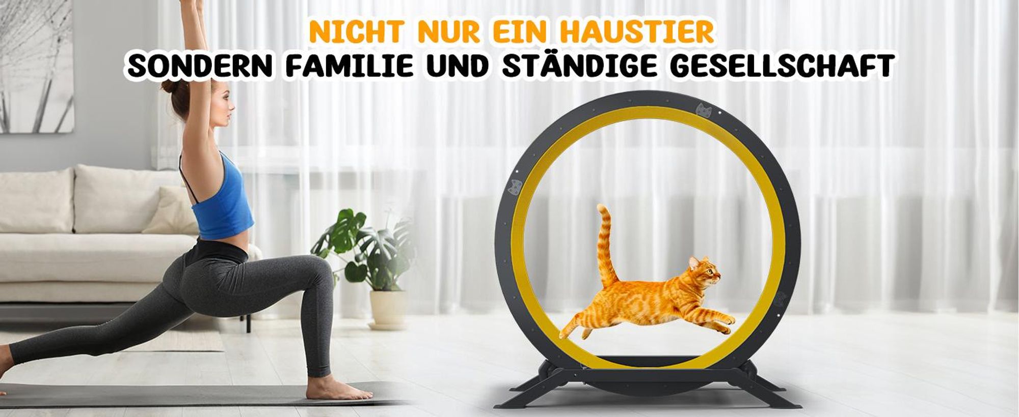 COMHOMA Katzenlaufrad, laufrad Katze, Extra großer 100 cm, ultraleises Laufrad mit Abnehmbarer Teppich und Spielzeug, Aufkleber, Verriegelung, Metall