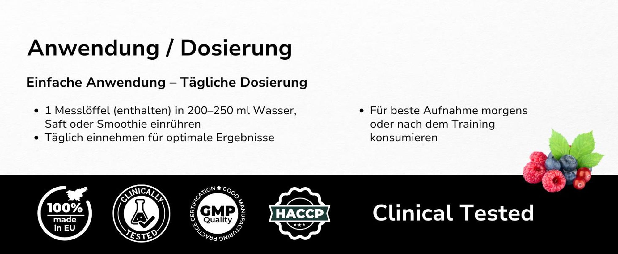 Übersicht zu den Bestandteilen von Collagen Premium Red Total für Haut, Haare, Nägel, Gelenke