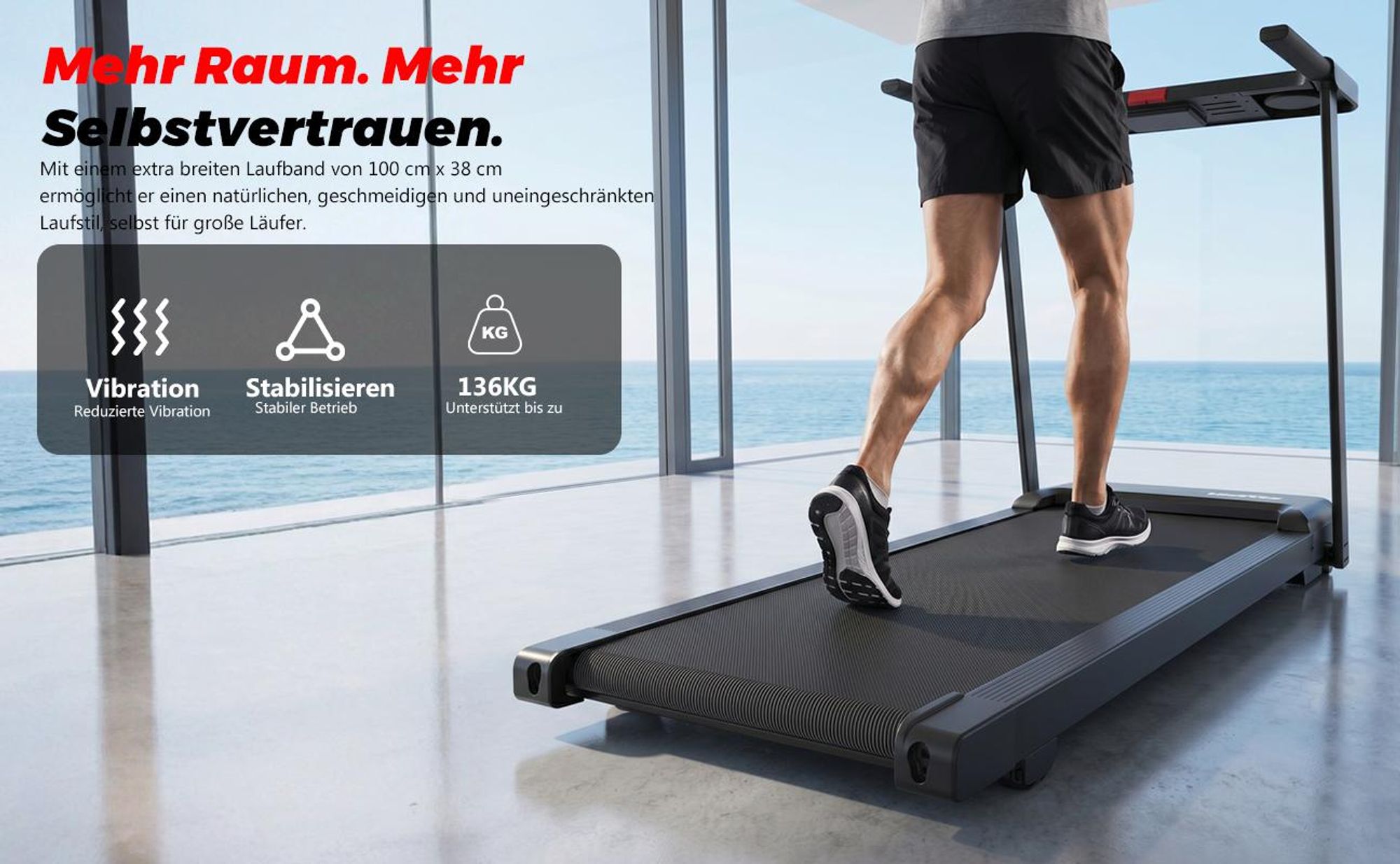 Kompaktes 3-in-1 Klapp-Laufband Für Zuhause, 2,5 PS Motor, 1–12 km/h, LED-Display, 12 Programme, Bluetooth-Lautsprecher, Walking Pad Für Zuhause