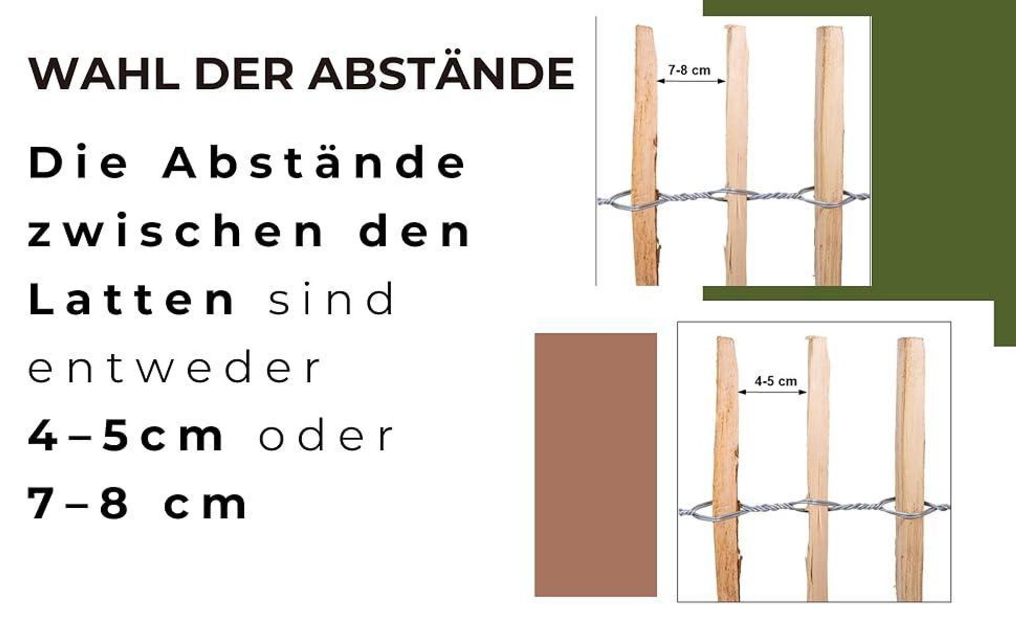 Ogrodzenia Wiklinowe Staketenzaun H:120 cm L:5m Lattenabstand 7-8 cm Gartenzaun Beetumrandung Haselnuss Holz Steckzaun Holzzaun Zaunelemente Rollzaun Rollboarder