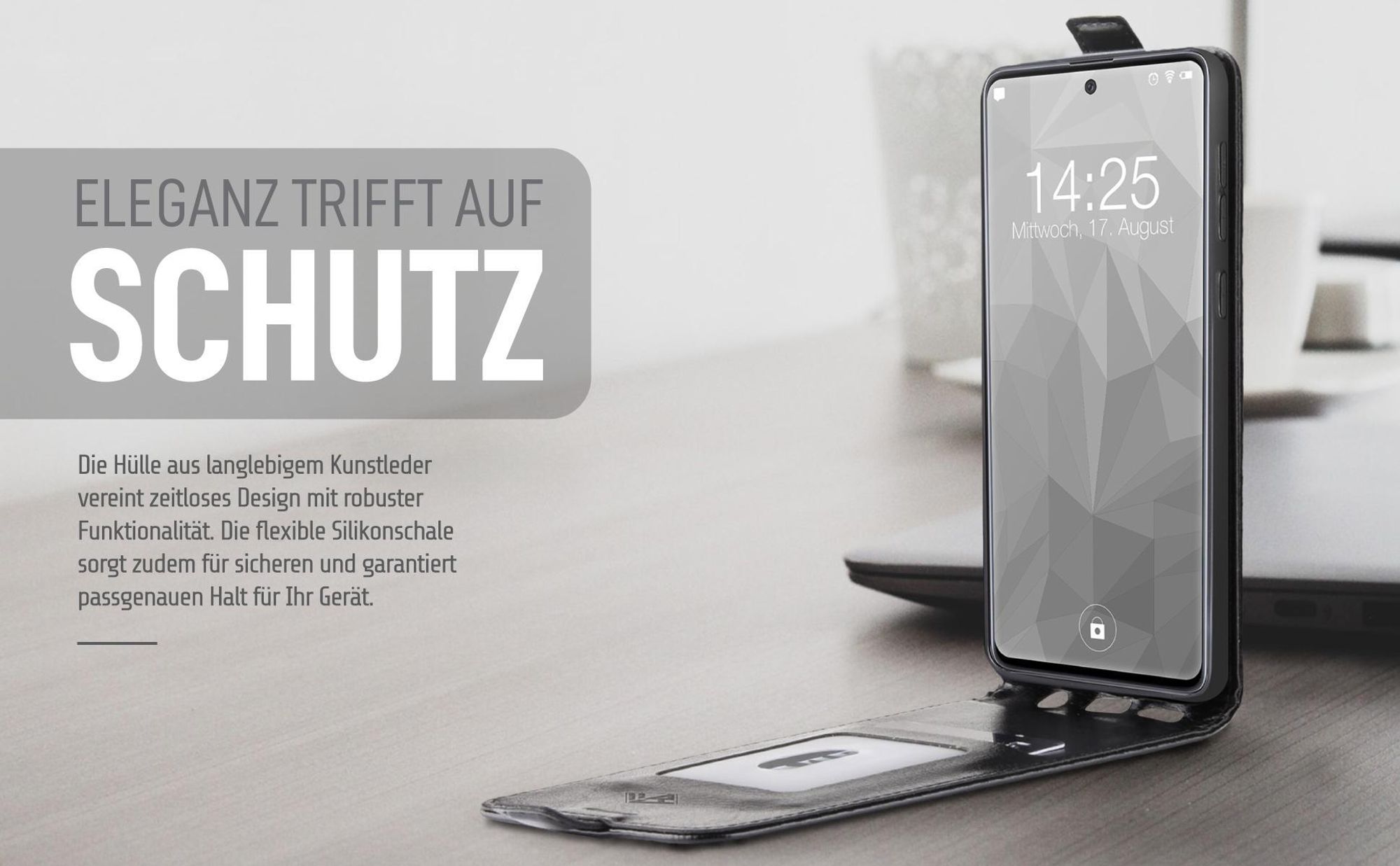 Handytasche in Schwarz für Samsung Galaxy A52 / A52 5G / A52s 5G im eleganten Design