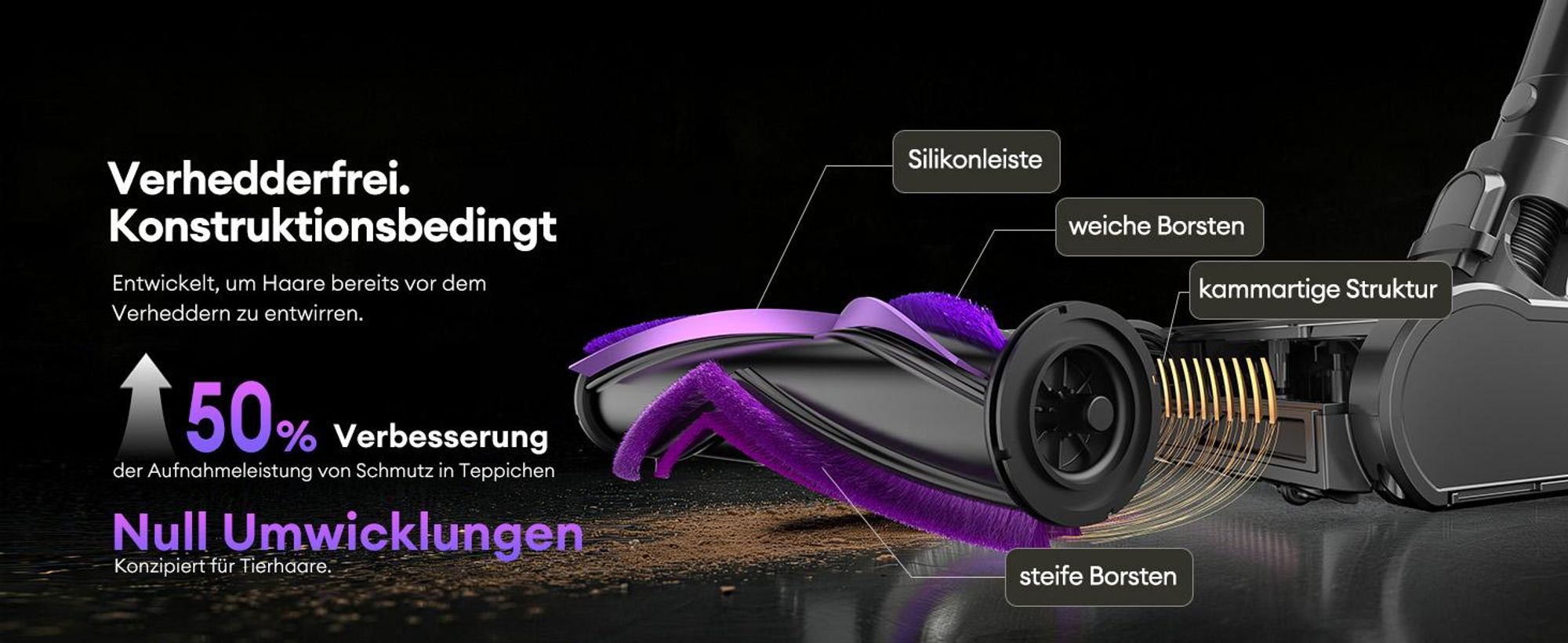 Ultenic U20 M Akku Staubsauger, 85000PA/70Min, Kabellos,Saug&Wisch all in 1 beutellos, Saugen und Wischen in einem Arbeitsgang