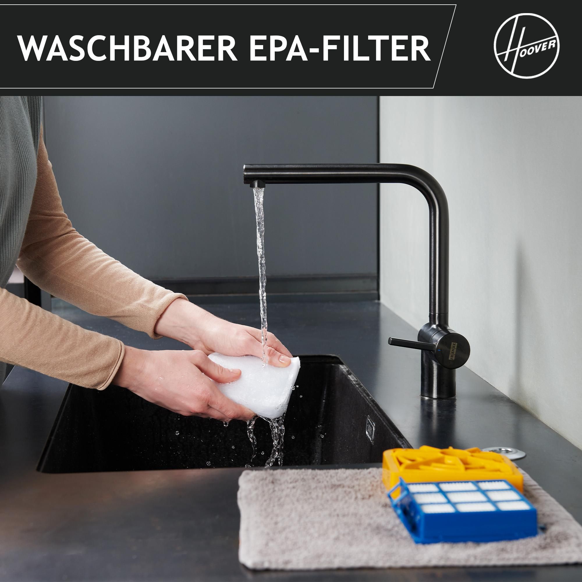 EPA-Filter unter Wasserhahn abwaschbar