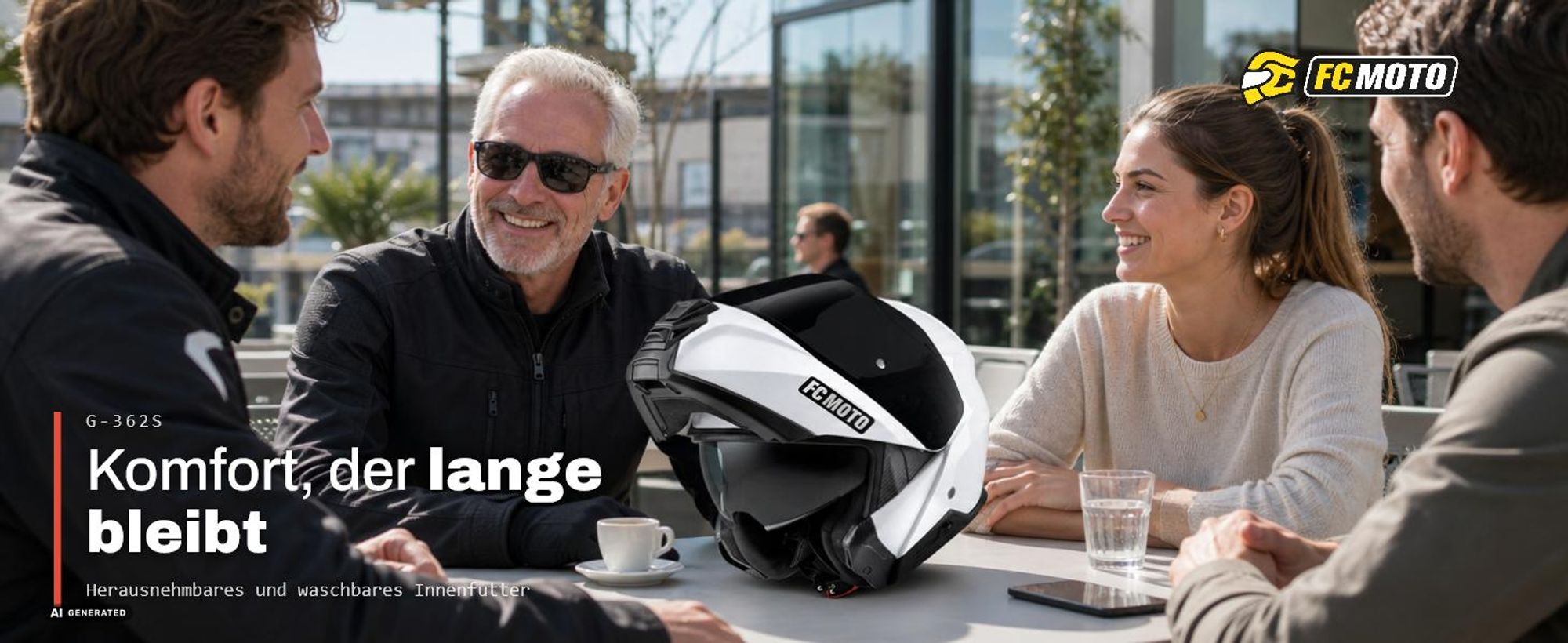 FC-Moto G-362S Klapphelm, schwarz, L (59/60)