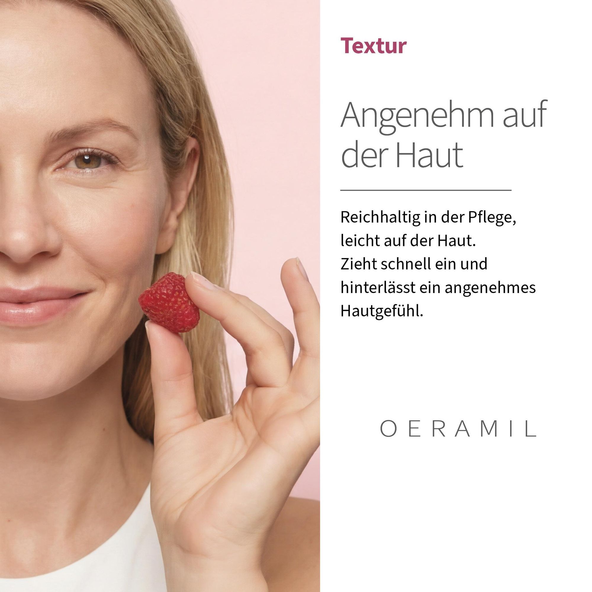 OERAMIL Himbeer-Extrakt Gesichtsserum mit natürlichem Vitamin E, 30 ml, vegan