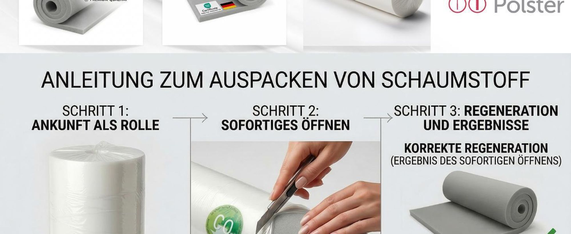 Polsterschaum RG25 200x120x4 cm – Schaumstoff für Möbel, Matratzen und Kissen