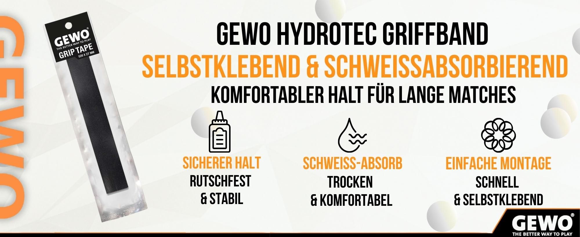 GEWO Tischtennisschläger Griffband, Griff Tape