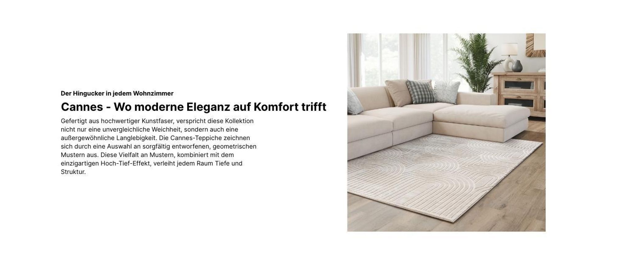 Interiyou Teppich Cannes Cream A1 240x340 cm