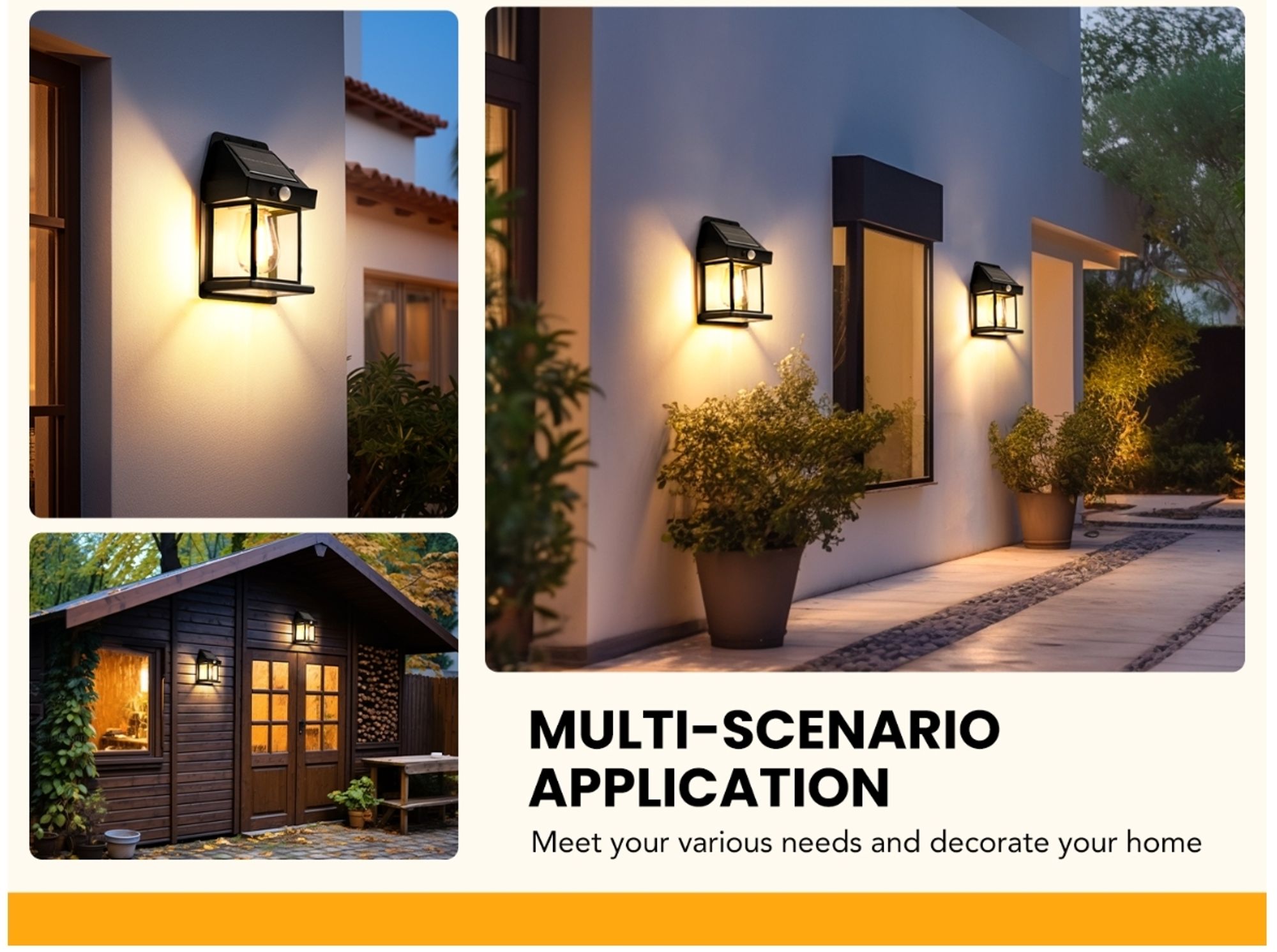 Solarleuchte für den Außenbereich,3 Modi,Solar-Außen,wasserdichte Veranda-Leuchte,Garten, Treppe,Innenhof,Garage,Dekoration,Außenwandleuchte (2 Stück)
