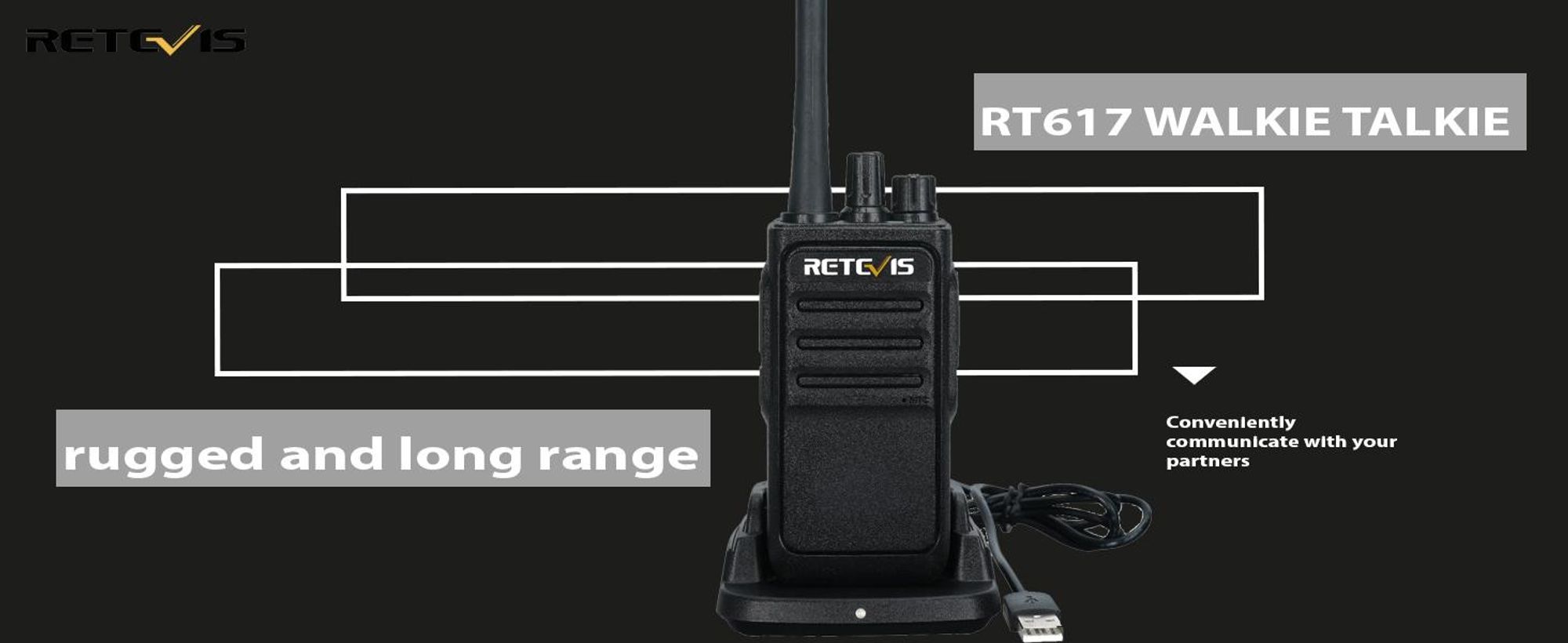 Retevis RT617 Funkgeräte, Walkie Talkie mit Headset, PMR446 Lizenzfrei, 16 Kanäle, CTCSS/DCS, VOX, Funkgeräte Set mit USB Ladeschale für Schule, Baustelle, Supermarkt, Sicherheit (5 Paar)