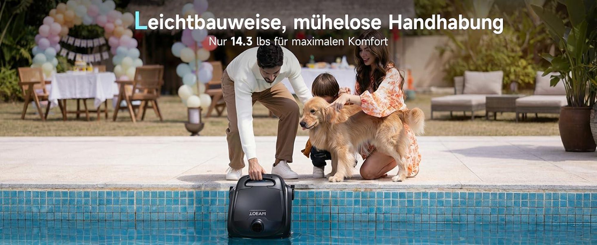 WYBOT OS600: Kabelloser Poolroboter, 6,5kg leicht, 120 Min Laufzeit, 180μm Filter, App-Steuerung