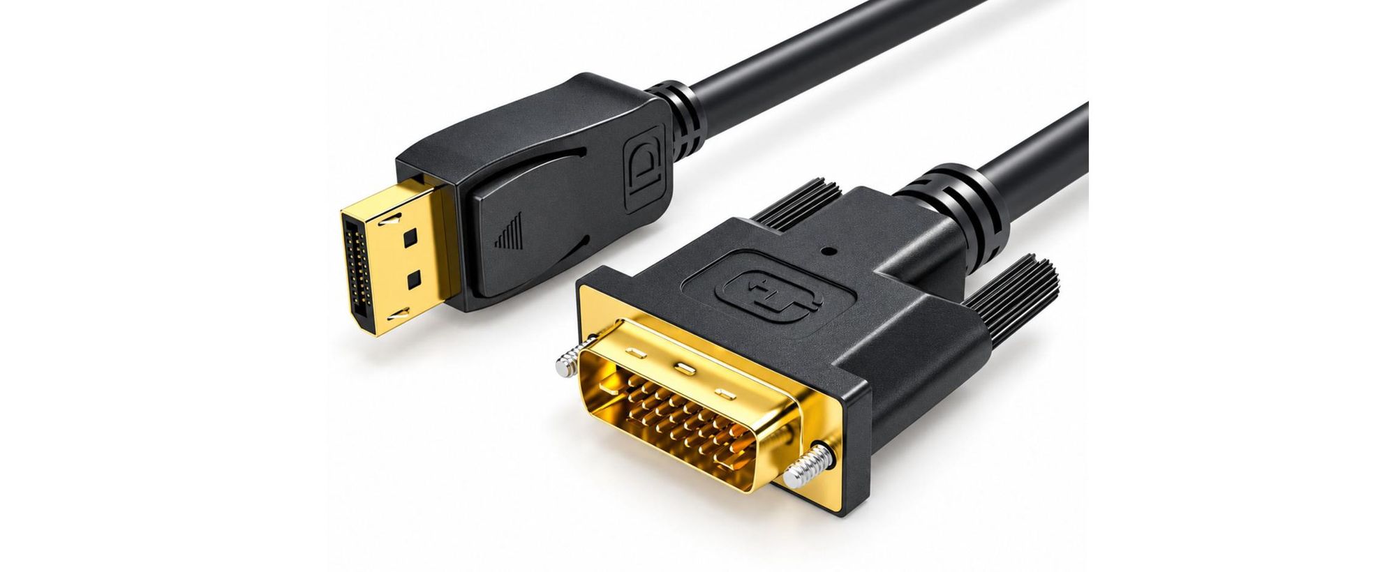 M43 DisplayPort auf DVI 24+1 Adapterkabel 1,8 m – DP Stecker zu DVI Stecker für PC & Monitor