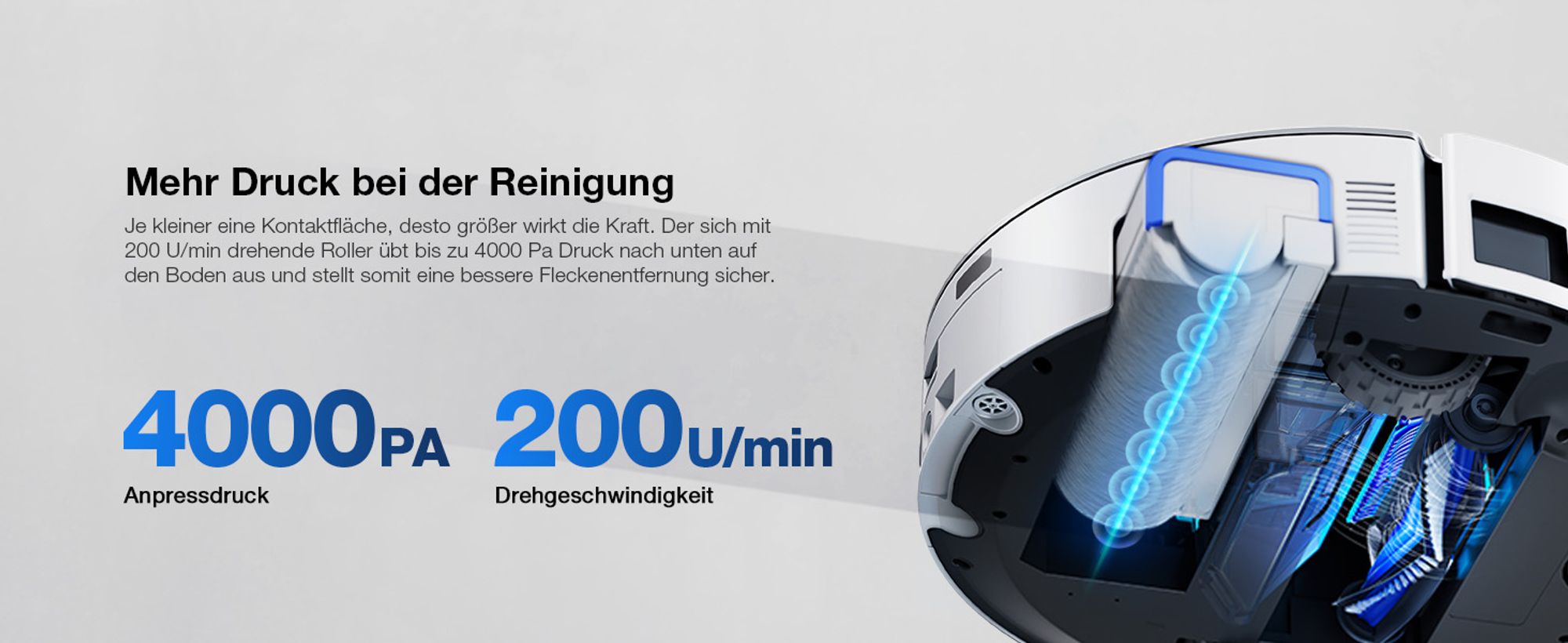ECOVACS DEEBOT X8 OMNI Staubsauger Roboter mit Wischfunktion, 18.000 Pa, OZMO ROLLER Wischwalze/Moppwäsche mit 75°C heißem Wasser Saugroboter Weiß