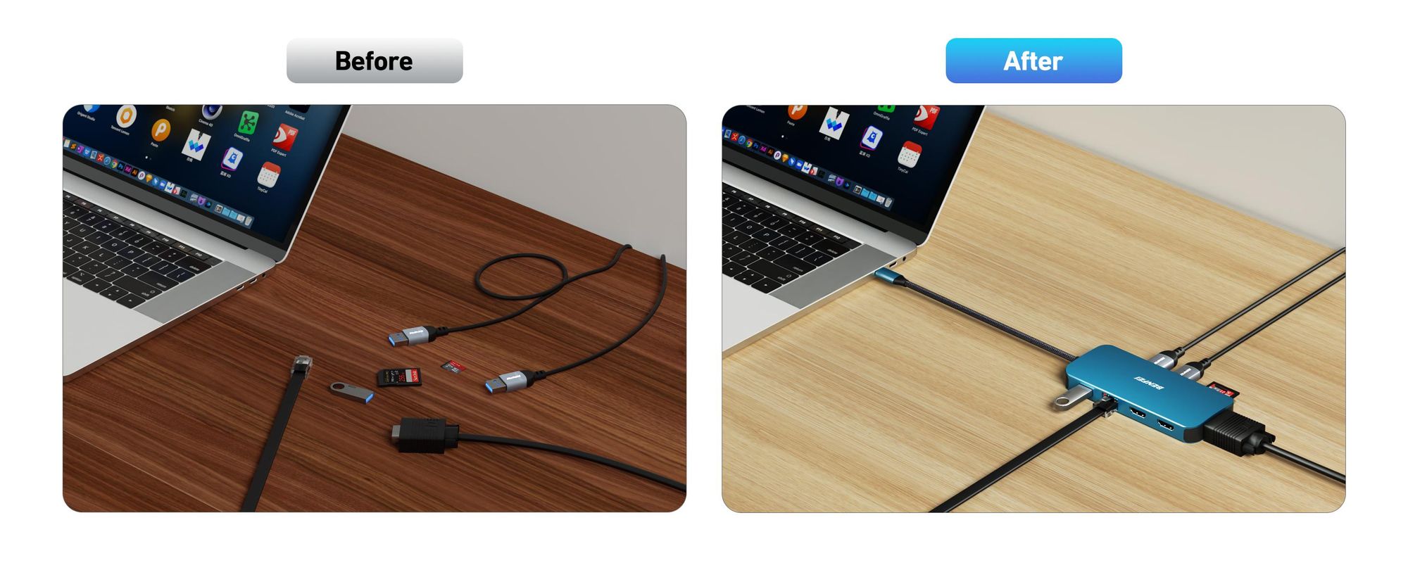 BENFEI Dockingstations USB C 11in1 Dockingstation Triple Display Hub