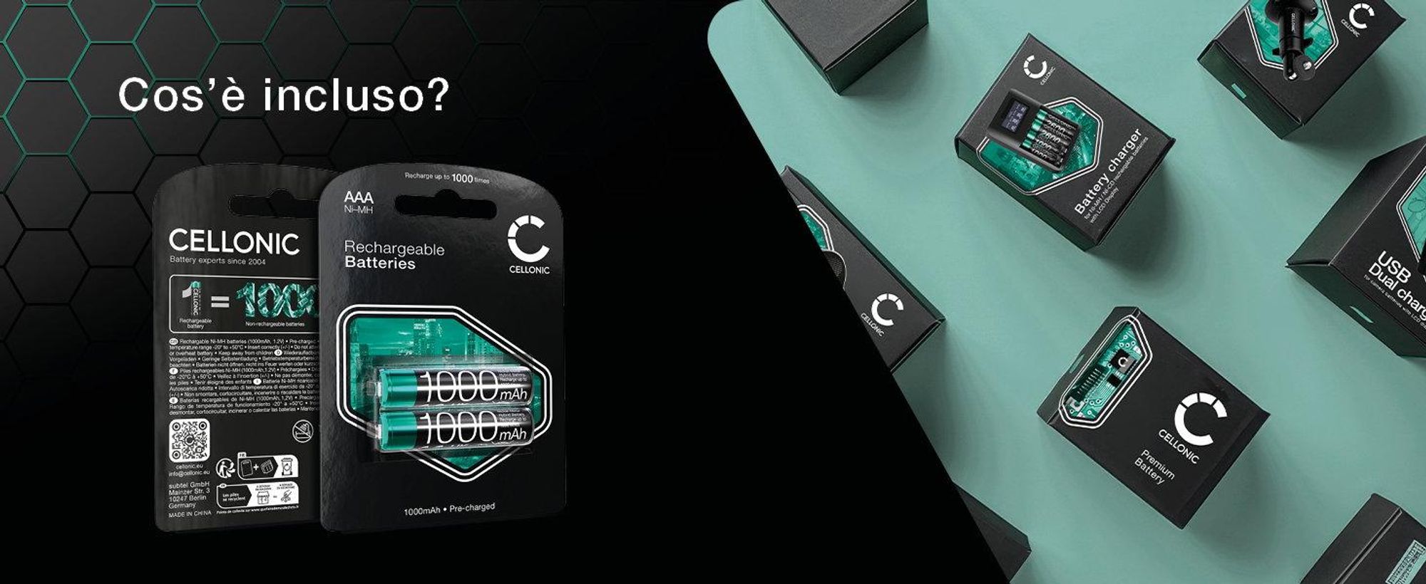 CELLONIC 2x Batteria per Telefono fisso compatibile con Siemens Gigaset A415,C430 – (1000mAh, 1.2V)
