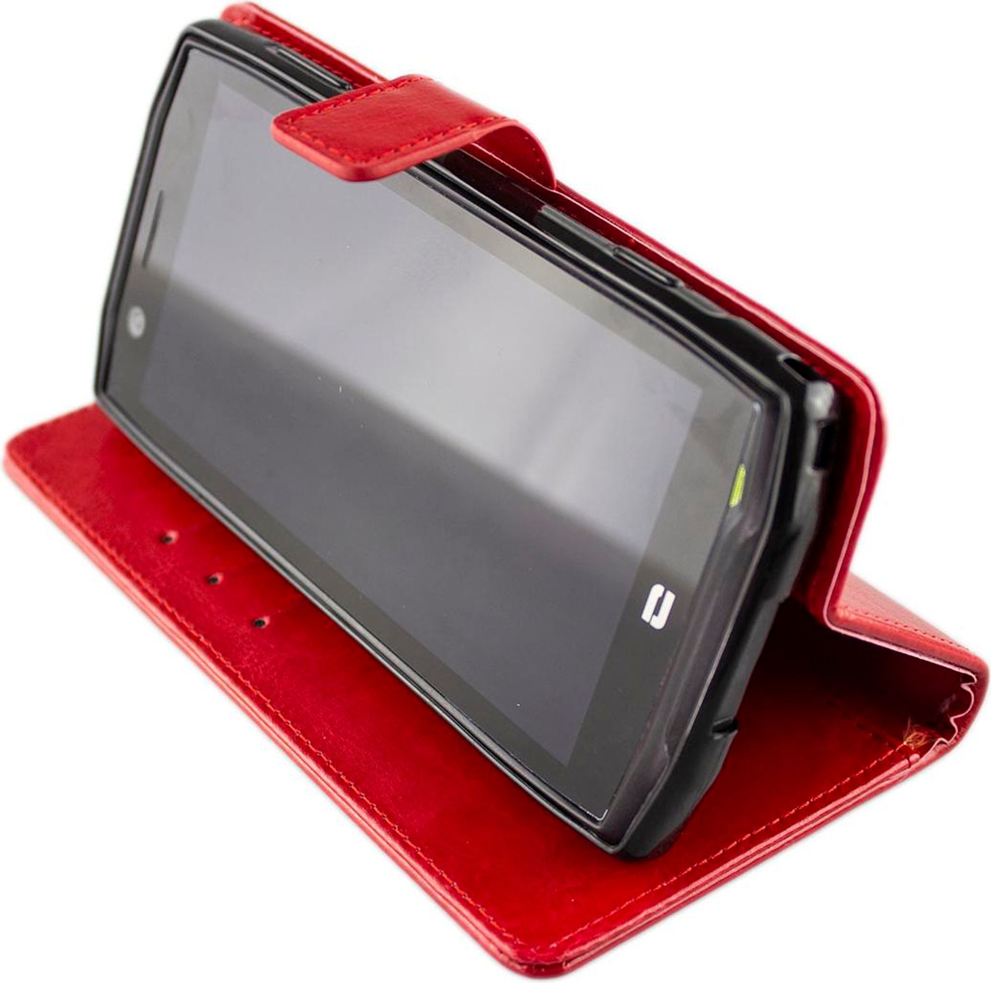 caseroxx Handy Hülle Tasche kompatibel mit Crosscall Action-X5 Bookstyle-Case Wallet Case rot Bookstyle Tasche Bild 3