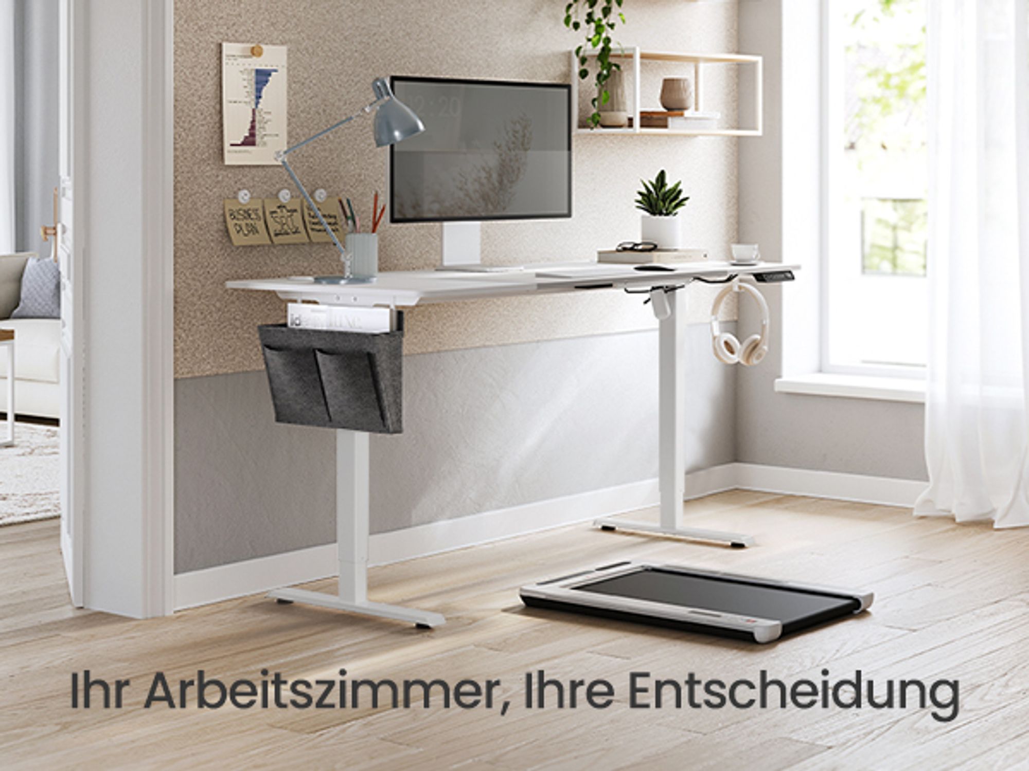 SONGMICS Höhenverstellbarer Schreibtisch elektrisch 160cm mit 4 Höhen