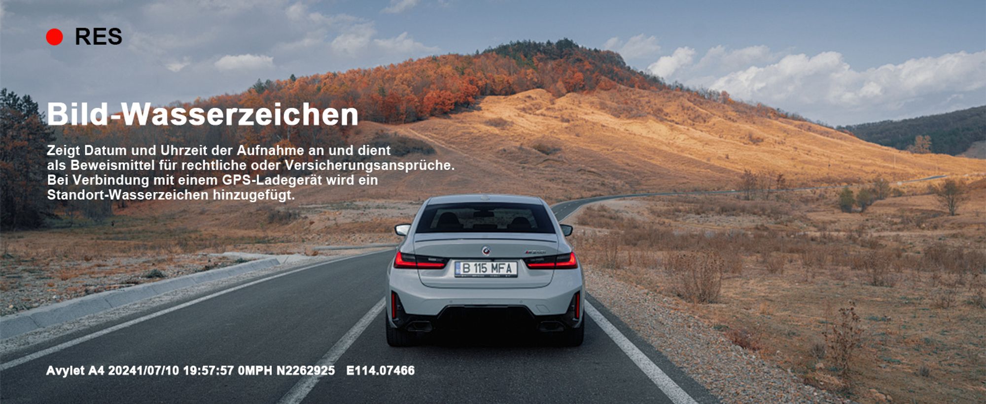 4K+1080P Dashcam Auto Vorne Hinten, Wi-Fi/APP Dual Auto Kamera mit Parküberwachung