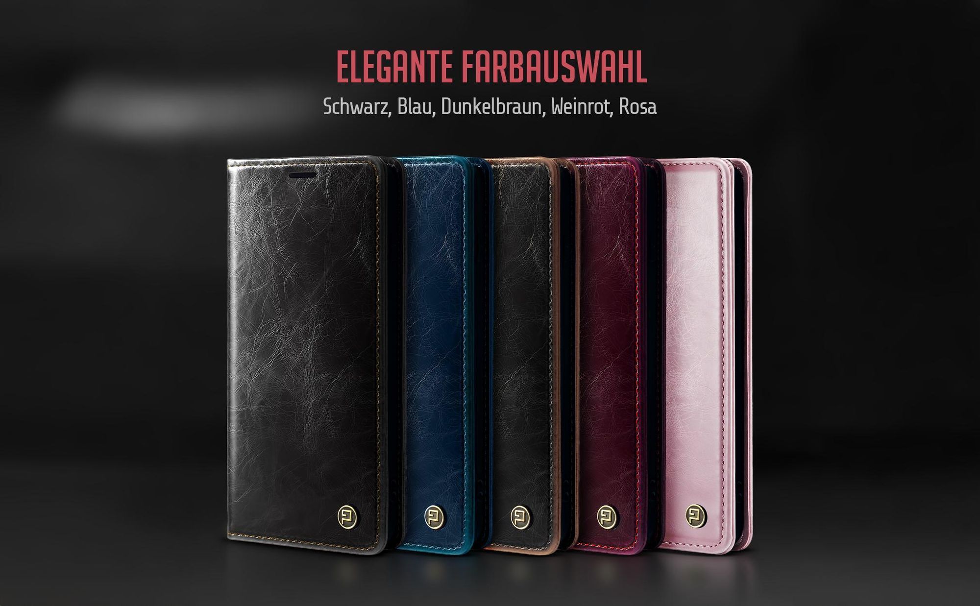 Handytaschen in Schwarz, Blau, Dunkelbraun, Weinrot und Rosa für Samsung Galaxy A17 / A17 5G