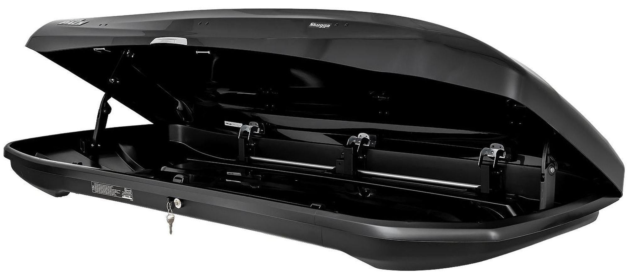 Inter Pack Skugga L 660 Dachbox flach 28 cm hoch 300L schwarz glänzend