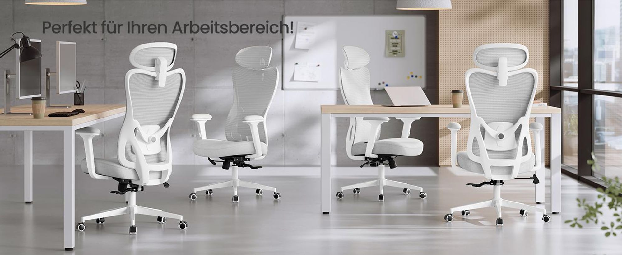 SONGMICS Bürostuhl ergonomisch, Schreibtischstuhl, Computerstuhl, verstellbare Lenden- und Kopfstütze