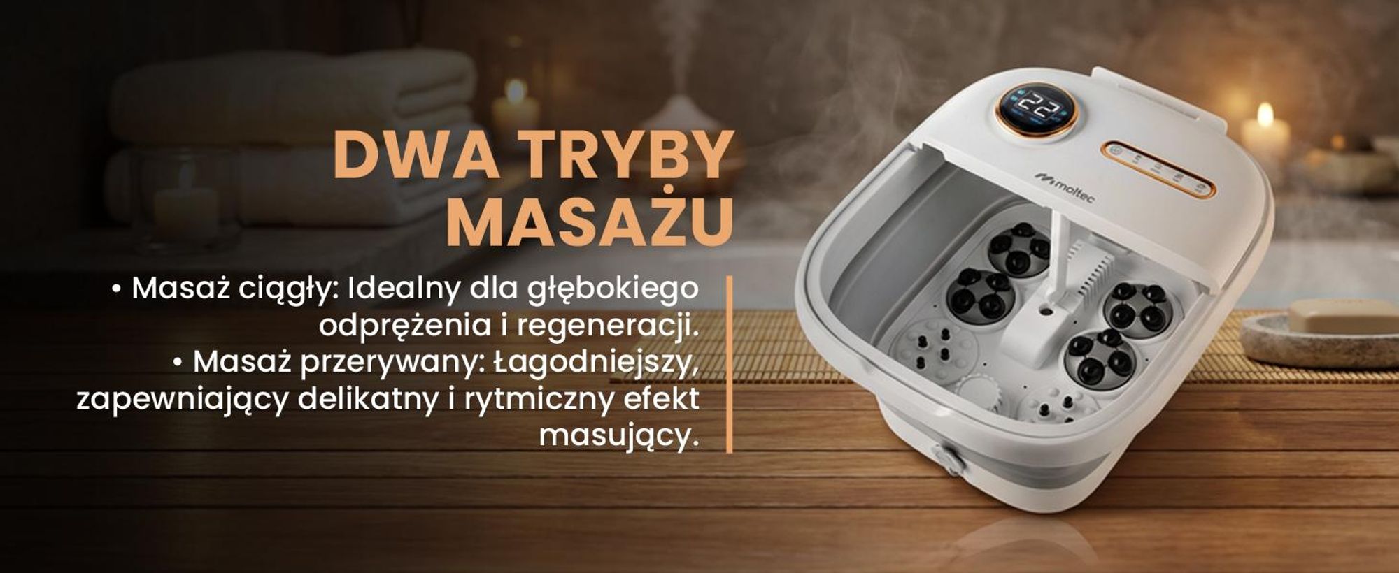 Składany wodny masażer do stóp z hydromasażem