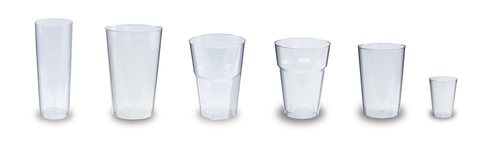 200 Trinkbecher, 400 ml, Plastik, Transparent, Mehrwegbecher