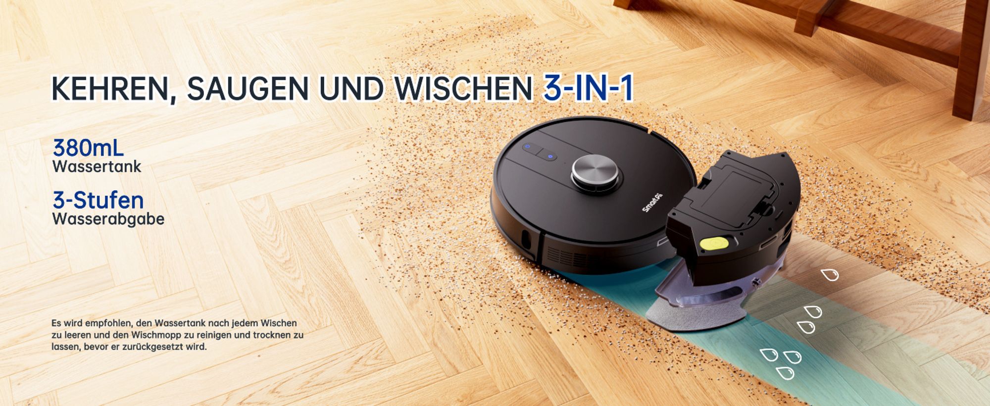 2024 360 S8 Pro Intelligent automatischer Staubentleerung Staubsauger Roboter Saugroboter 5000Pa Kehrrobotermaschine mit Wischfunktion