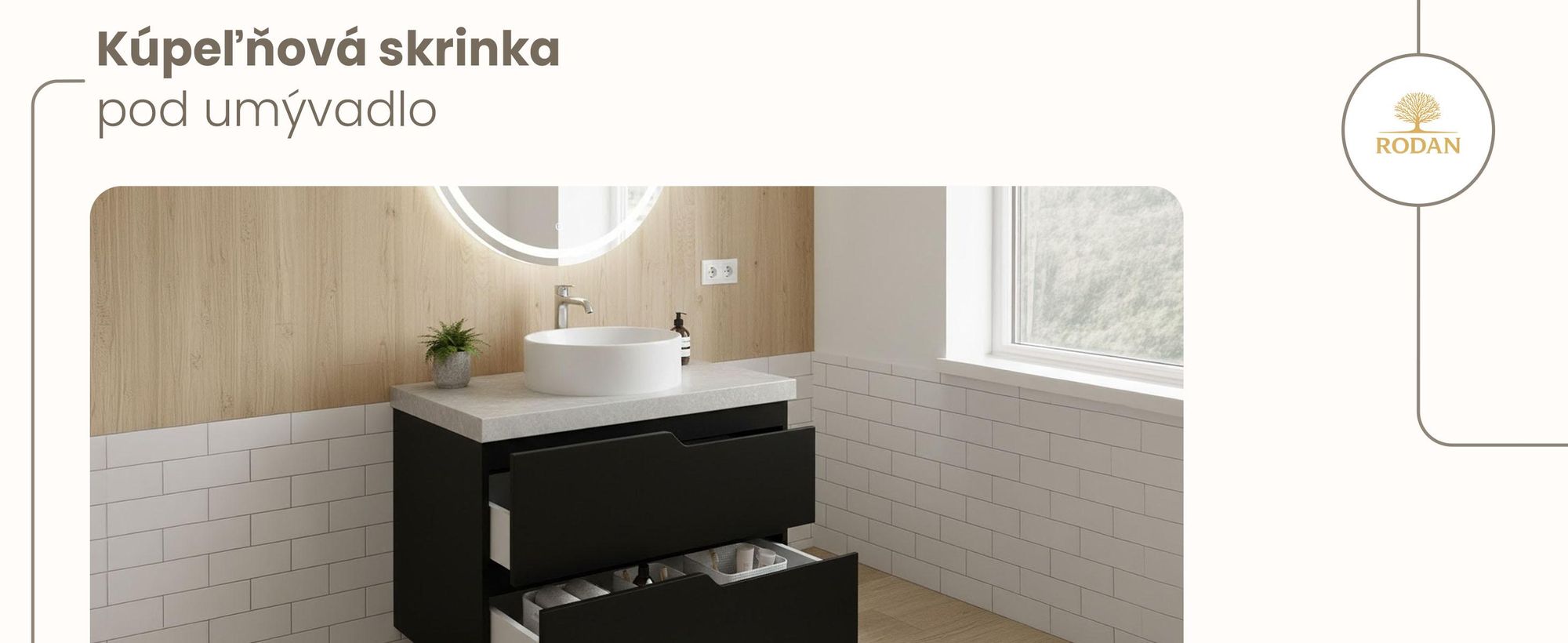 RODAN, moderná skrinka pod umývadlo, skrinka do kúpeľne, kúpeľňový nábytok, kúpeľňová skrinka
