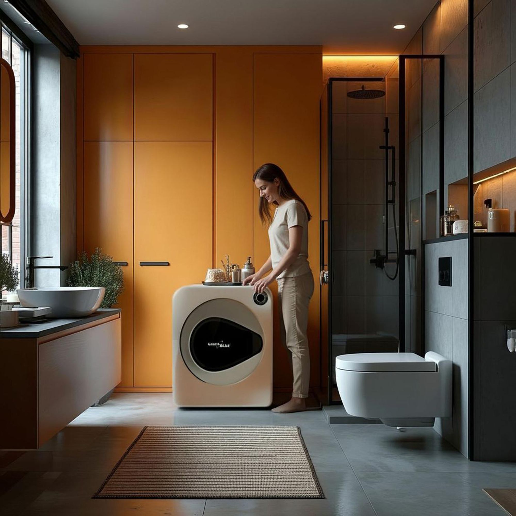 Elektrischer Wäschetrockner 830W 3kg Freistehend oder Wandmontage Fünf Trocknungsprogramme