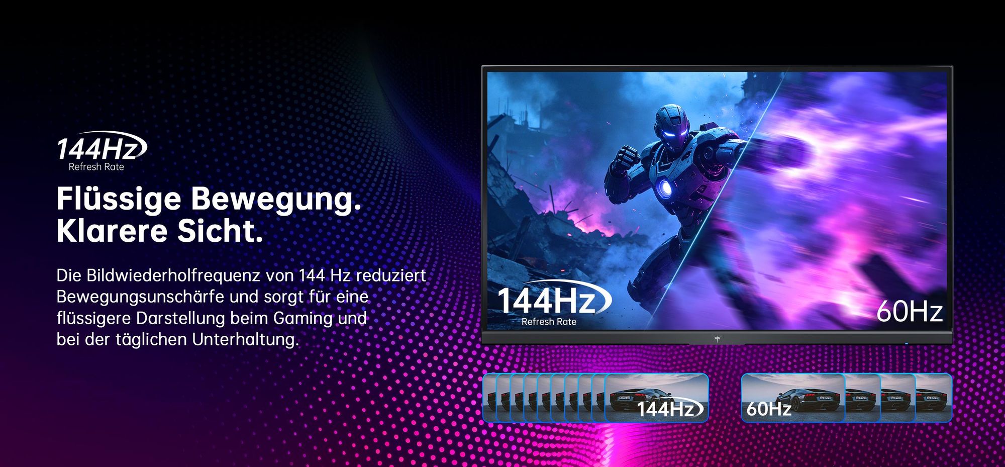 KTC H24B9S-2 Gaming Monitor 23,8 Zoll Full HD 144Hz Fast IPS HDMI VESA Flicker-Free Low Blue Light