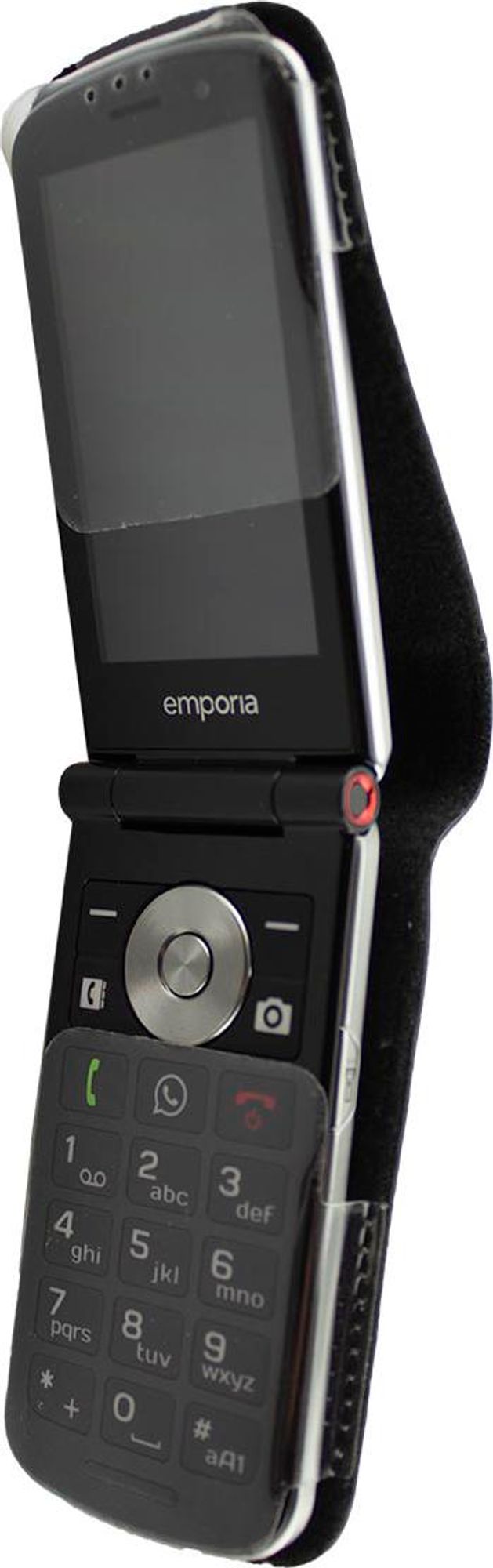 caseroxx Ledertasche mit Gürtelclip kompatibel mit Emporia TOUCHsmart V188 aus Echtleder, Tasche mit Gürtelclip und Sichtfenster  Bild 2