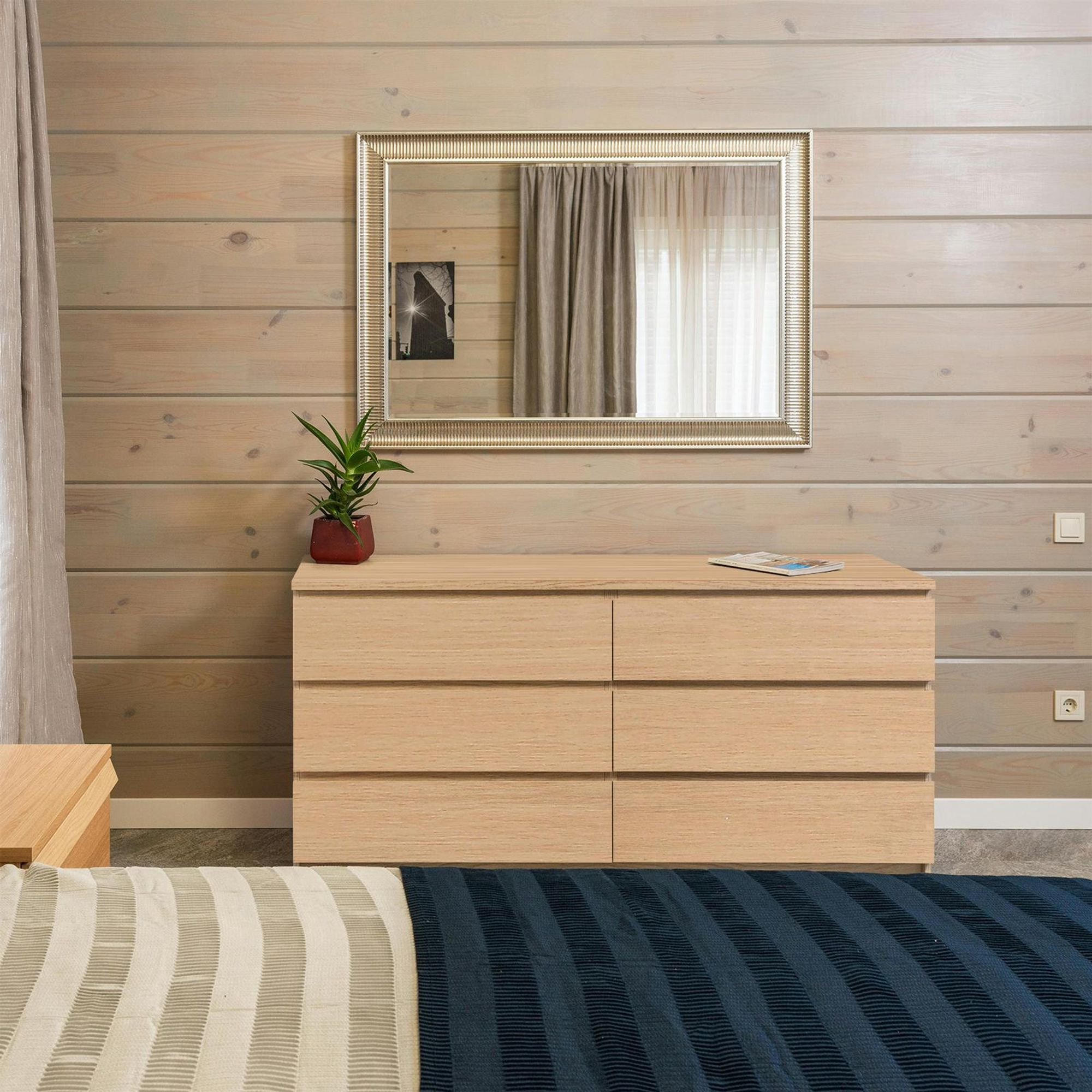 YALION Selbstklebende wasserdichte PVC-Tapete, Klebefolie, geeignet für Küchenmöbel, dekorative Folie, 30 x 200 cm – Holzmaserung