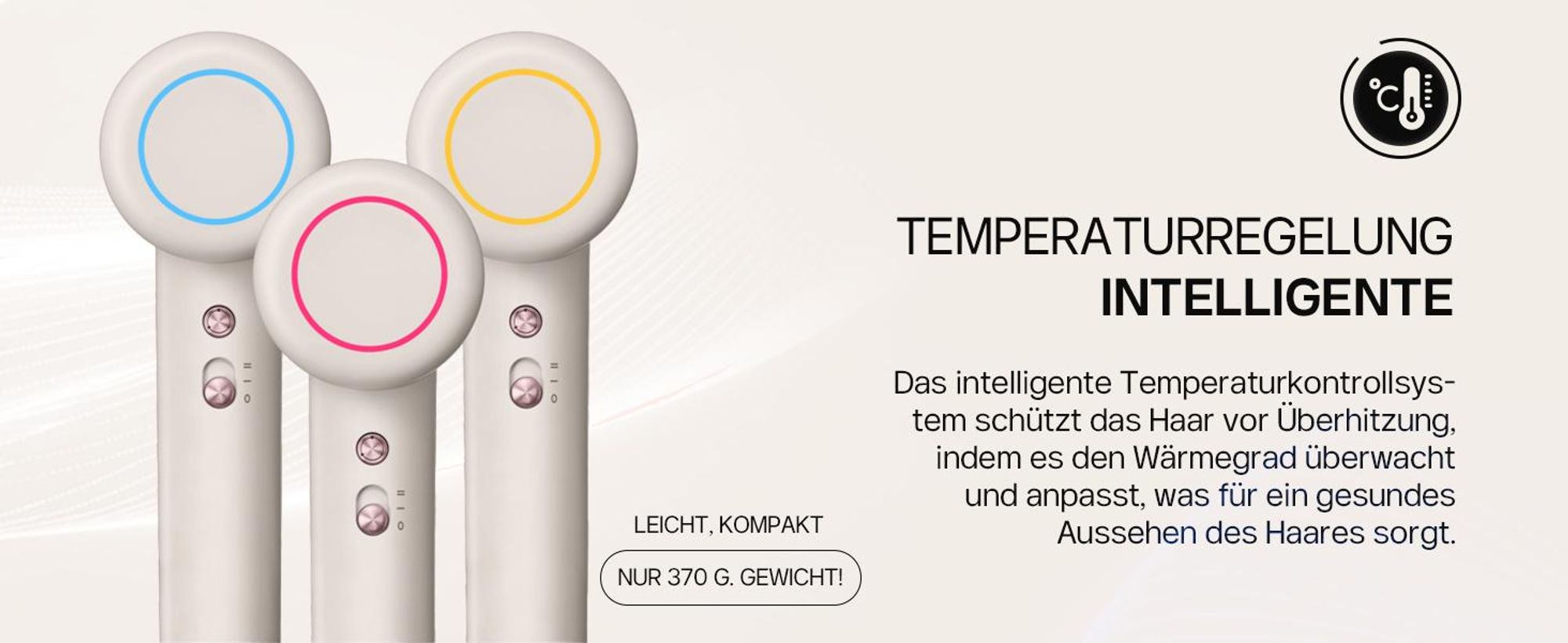 4Swiss F424 AirPower+ Haartrockner, 8 Trocknungsmodi, 110 000 U/min, Ionen >500 Millionen, magnetische Stylingspitze, leise und leicht.