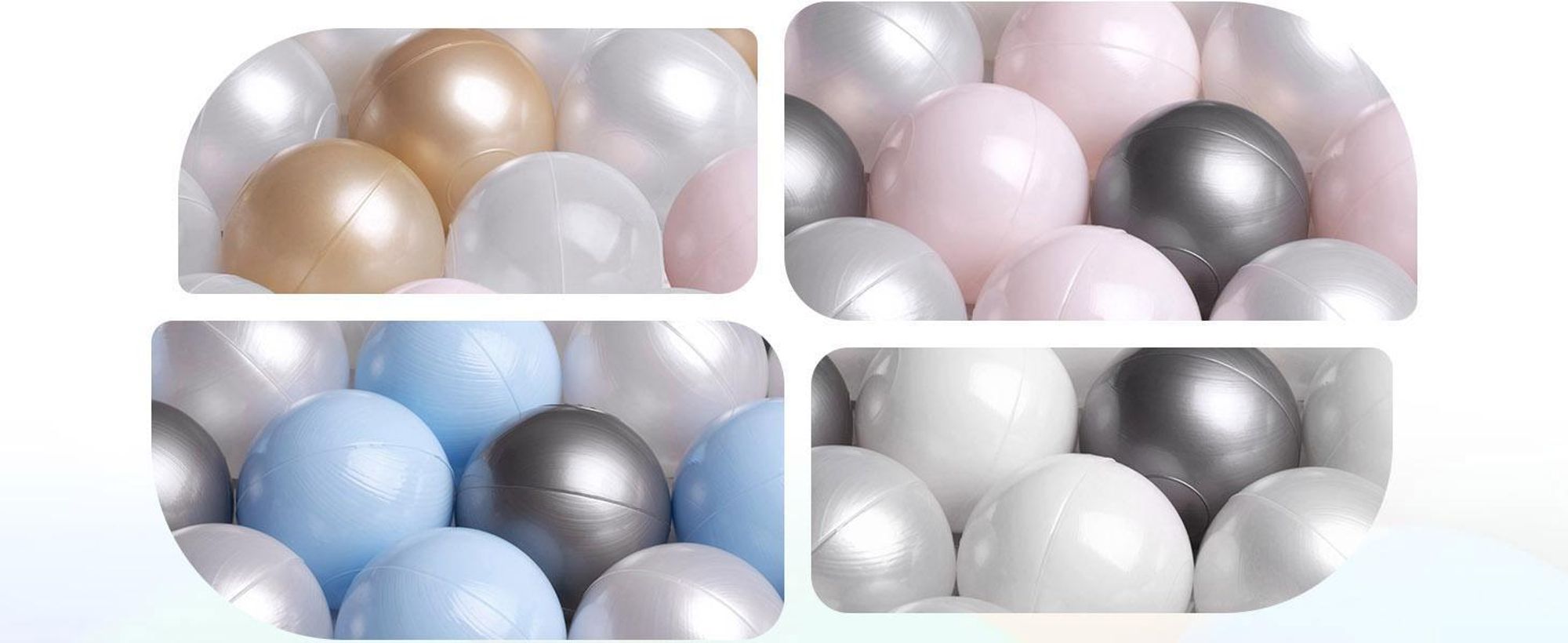 MISIOO Balles pour bain de balles - Balles multicolores pour bain de balles - Balles Ø 6 cm - Balles en plastique fabriquées en 100% LDPE - Jouets bébé - 200 pièces - Mix
