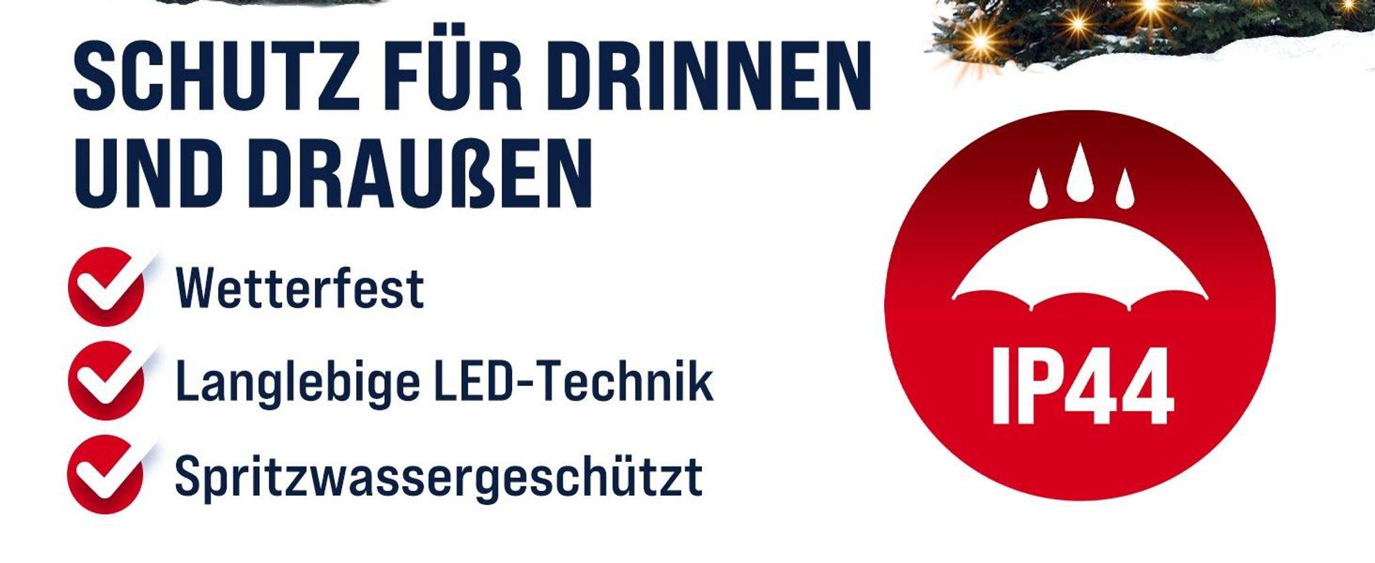 MONZANA® LED Lichterkette 400 LED 40m Warmweiß