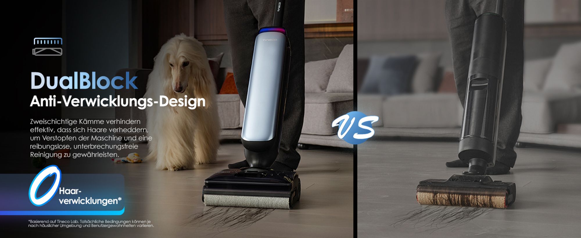 Tineco Floor One S9 Artist Nass Trockensauger, 22kPa 360° SmoothDrive, Anti-Tangle, Selbstreinigung, 50 Min. Laufzeit Beidseitige Reinigen, Stilvoller