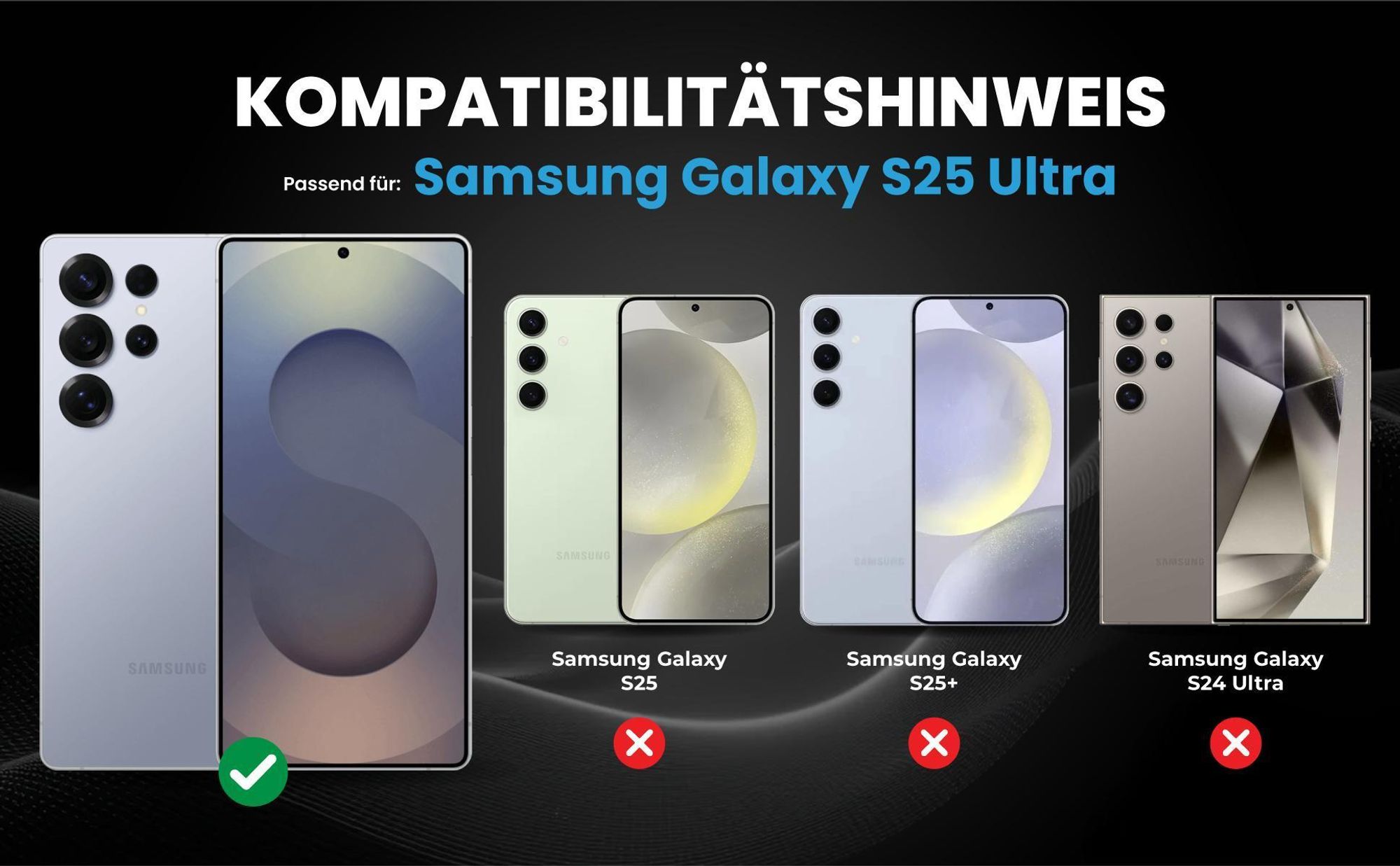 Kompatibilitätshinweise Hülle für Samsung Galaxy S25 Ultra