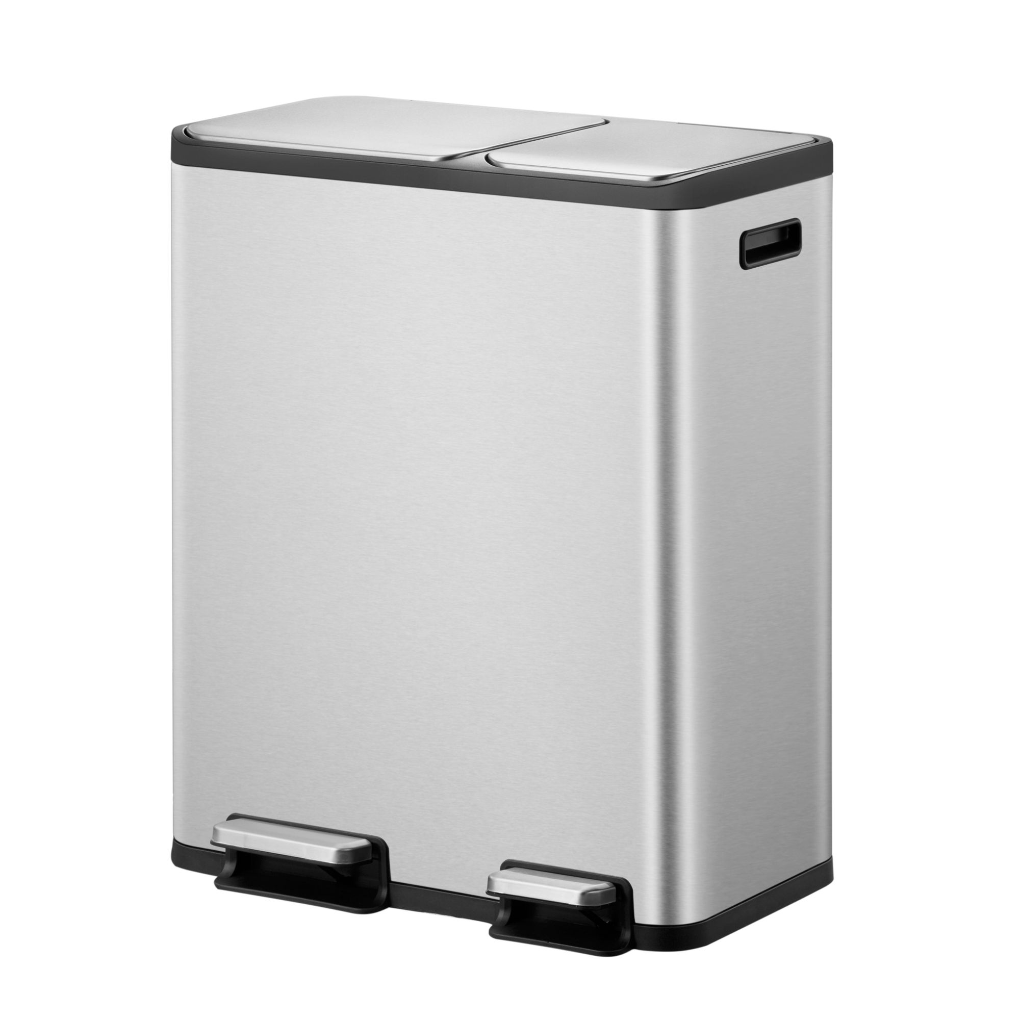 EKO - EcoCasa 1 Treteimer 30+20 Liter - Stainless steel Polypropyleen  - Matt Edelstahl