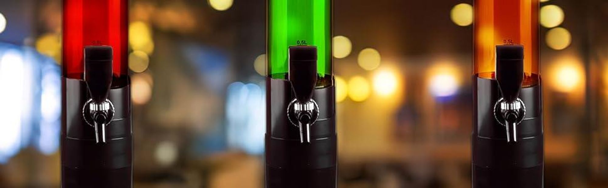 XXL Biertrinksäule 5 Liter mit Zapfhahn – Getränketurm Biersäule für Party, Bier, Cocktails & Softdrinks – 85cm Höhe