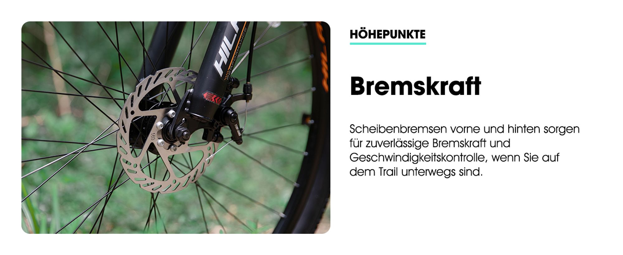 Hiland Mountainbike MTB 29 Zoll mit Aluminiumrahmen Scheibenbremse Speichenräder Jugendliche Fahrad Herr Damen Einteiliges Fahrradrad