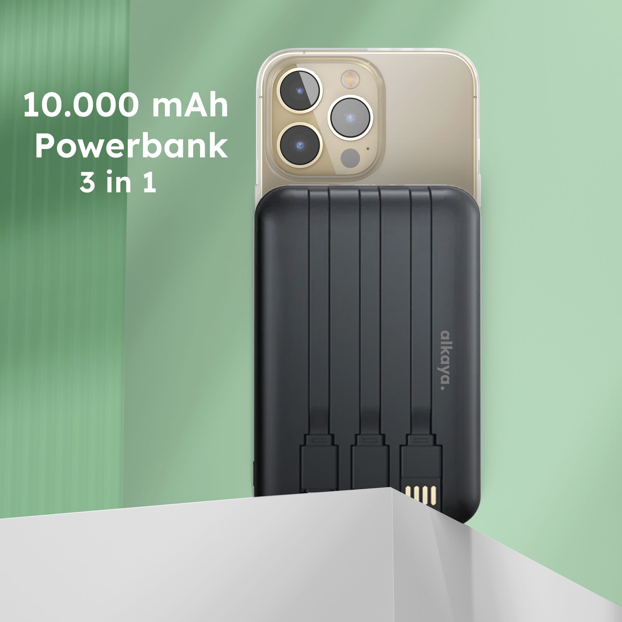 alkaya Thor MagSafe 10.000 mAh Powerbank Schwarz