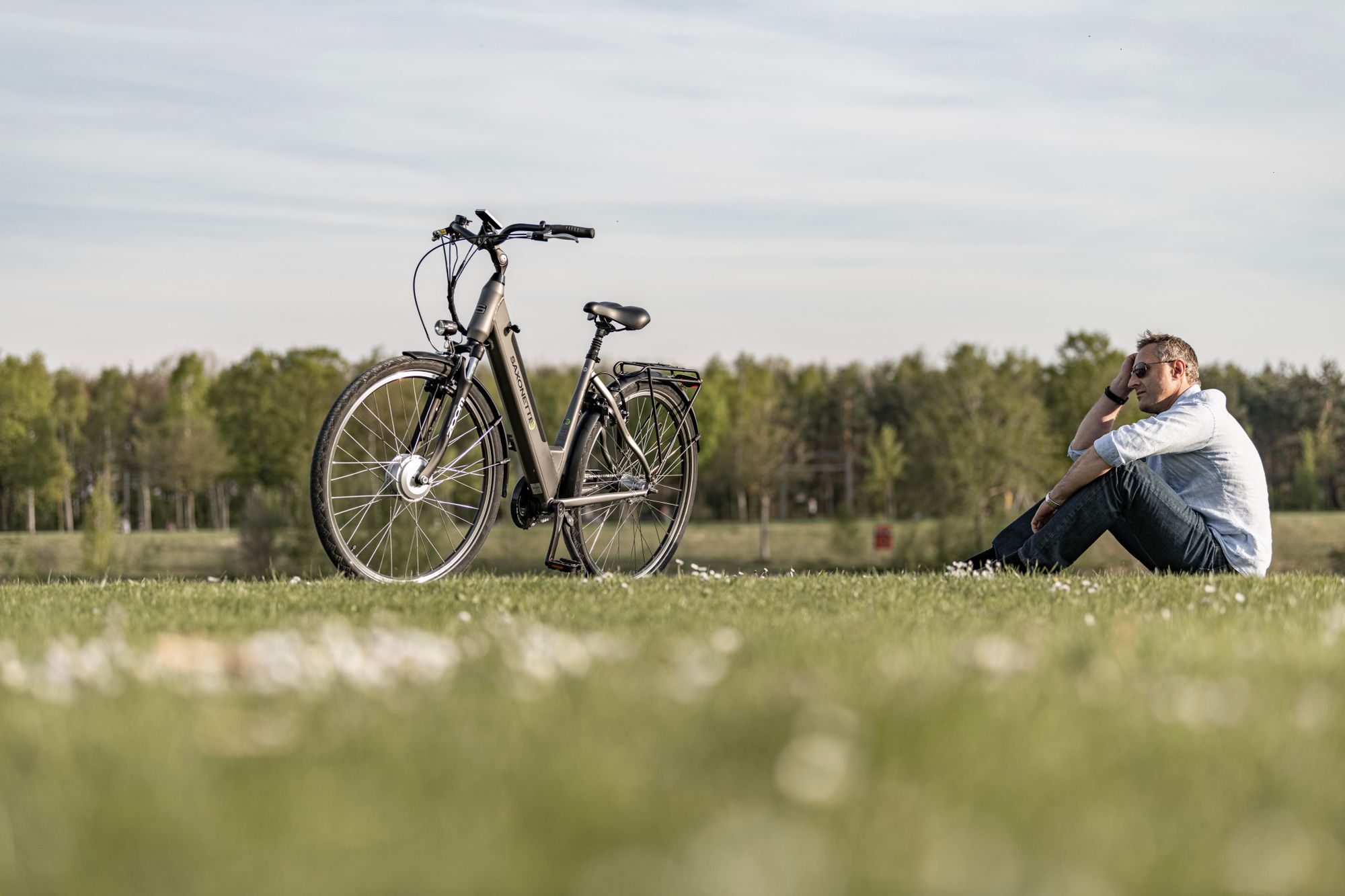SAXONETTE Comfort Plus 4.0,Elektro  , ebike , 418 Wh Intube-Akku große Reichweite für den Alltag, E-Bike, Elektrofahrrad (Rahmenhöhe 50, silber matt)