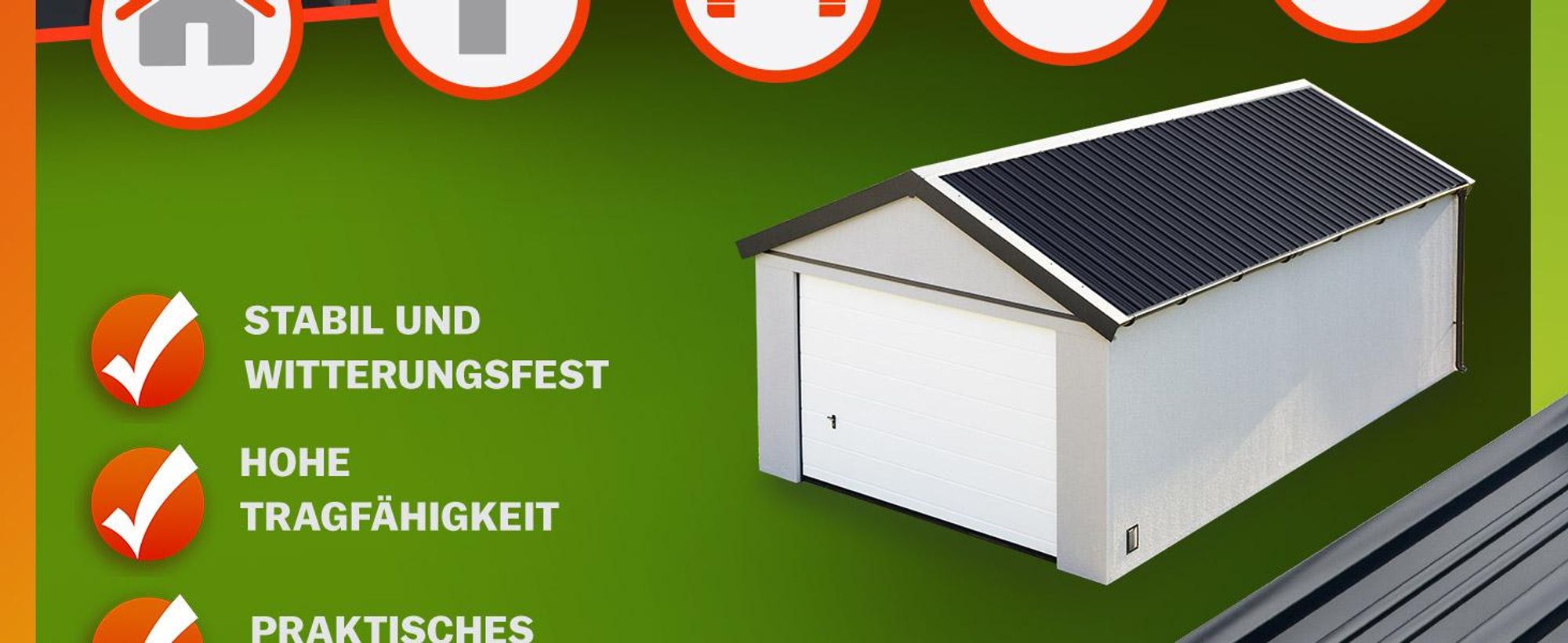GARDEBRUK® 12x Trapezbech 129x46cm