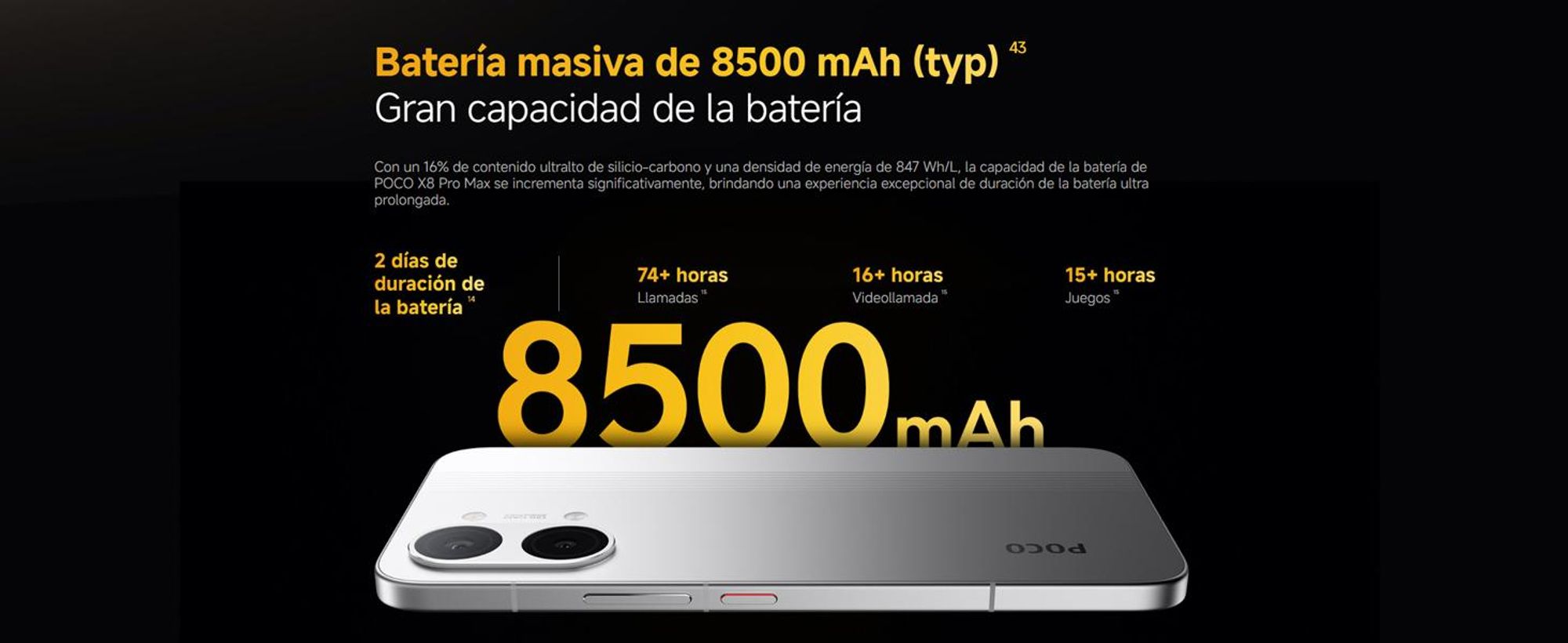 Xiaomi Poco X8 Pro Max, color azul, procesador MediaTek Dimensity - Teléfono móvil - 512 GB