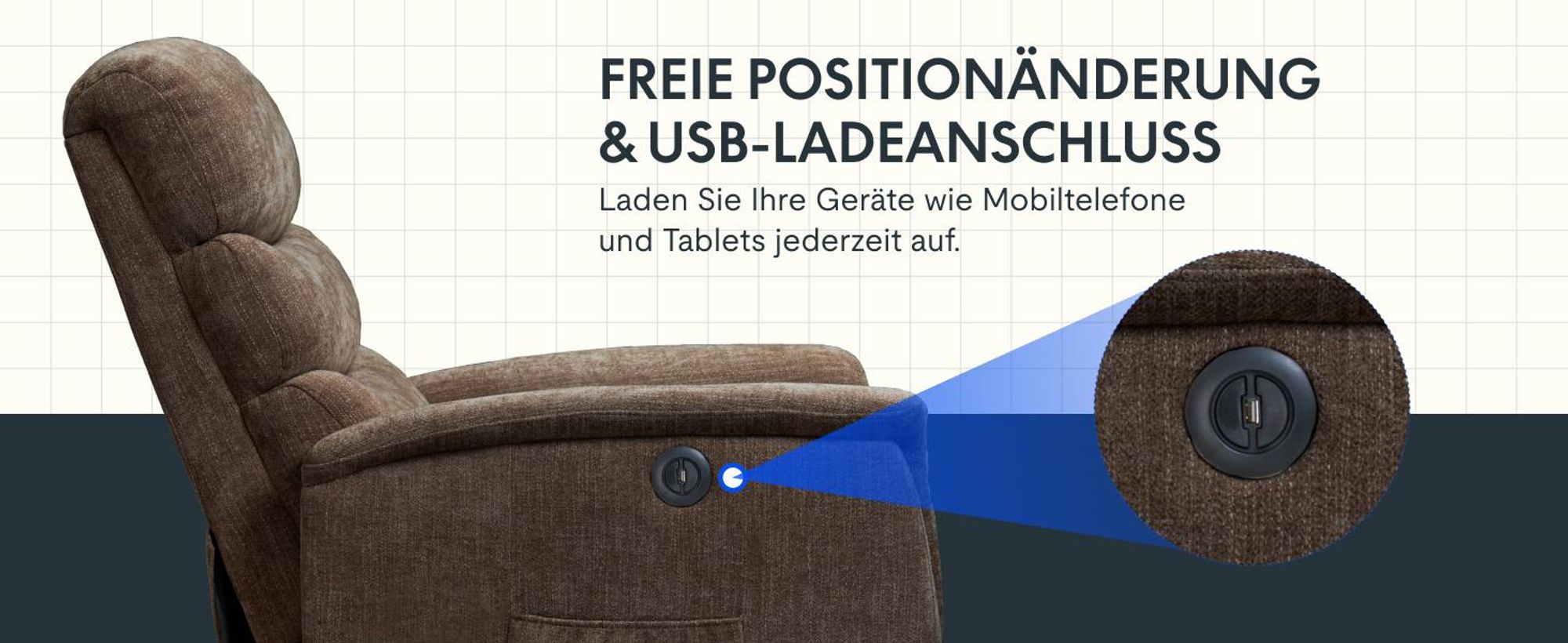 FLEXISPOT XL3 Pro Elektrischer Massagesessel mit Heizfunktion, Aufstehhilfe, USB-Anschluss, Fernbedienung und Seitentasche für Senioren (Braun)