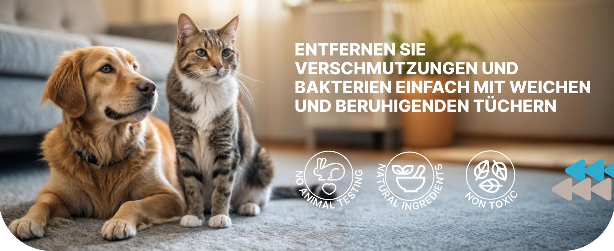 Japan Premium Tränenfleckentferner Hund & Katze – 35 Augenpflege-Fingerpads, Feuchttücher zur sanften Augenreinigung für Haustiere